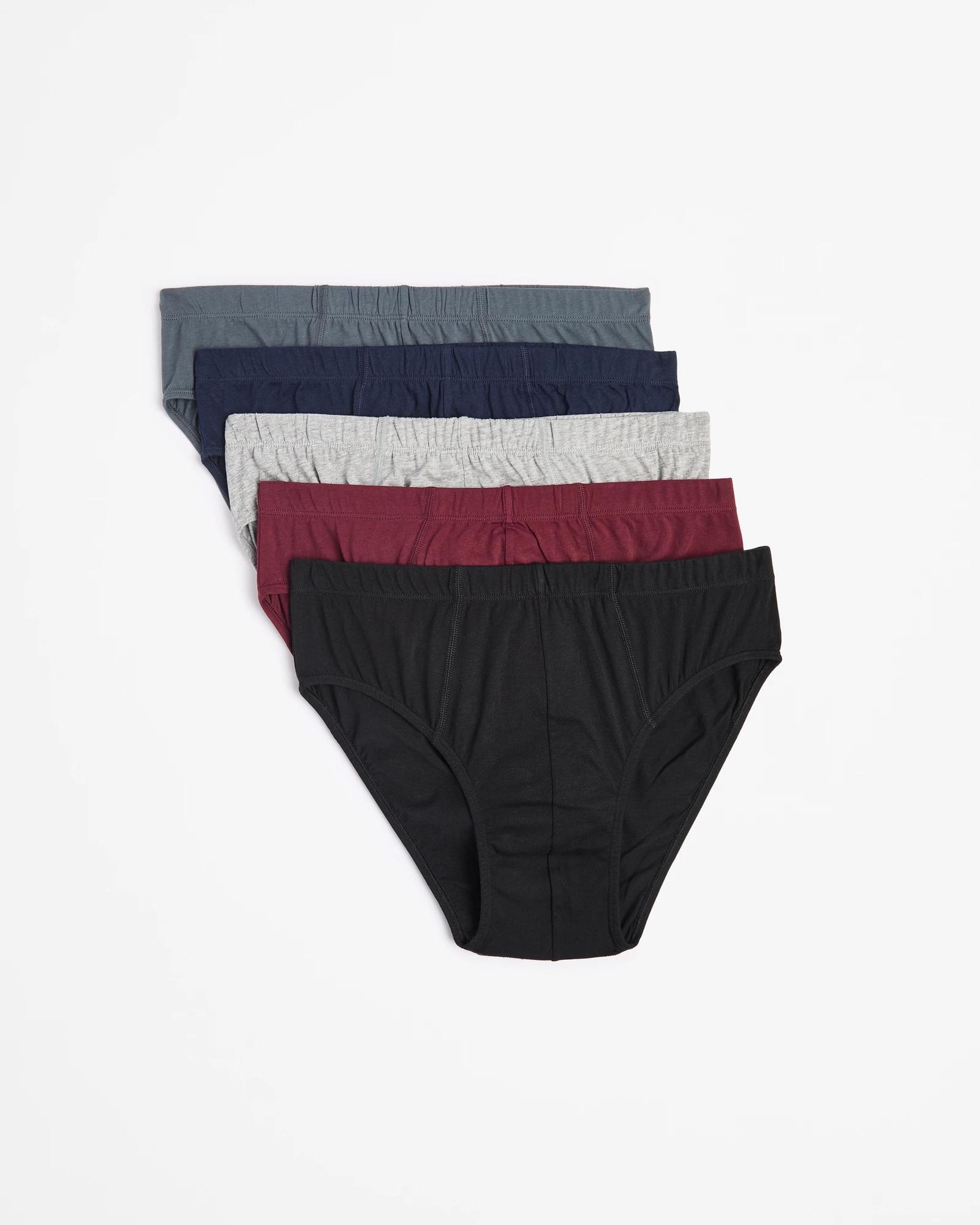 1 5 Pack Tunnel Briefs - Maxx BLACK/RED/GREY/NAVY/CHARCOAL, 1 of 4