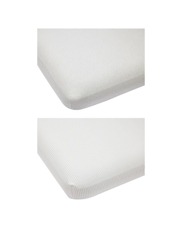 2 Pack Jersey Cotton Fitted Cot Sheets - 