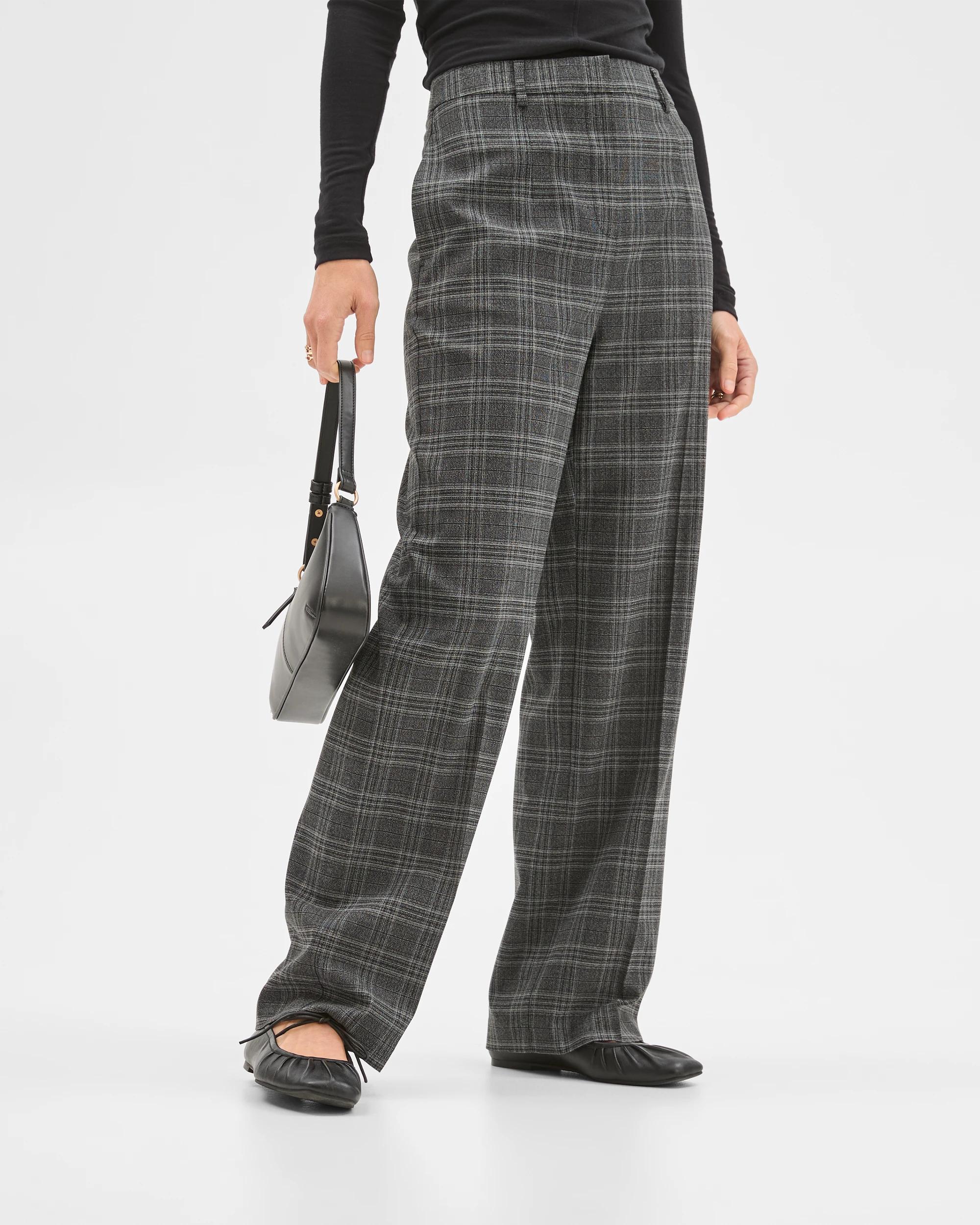 4 Preview Tailored Straight Leg Pants CHARCOAL CHECK, 4 of 7