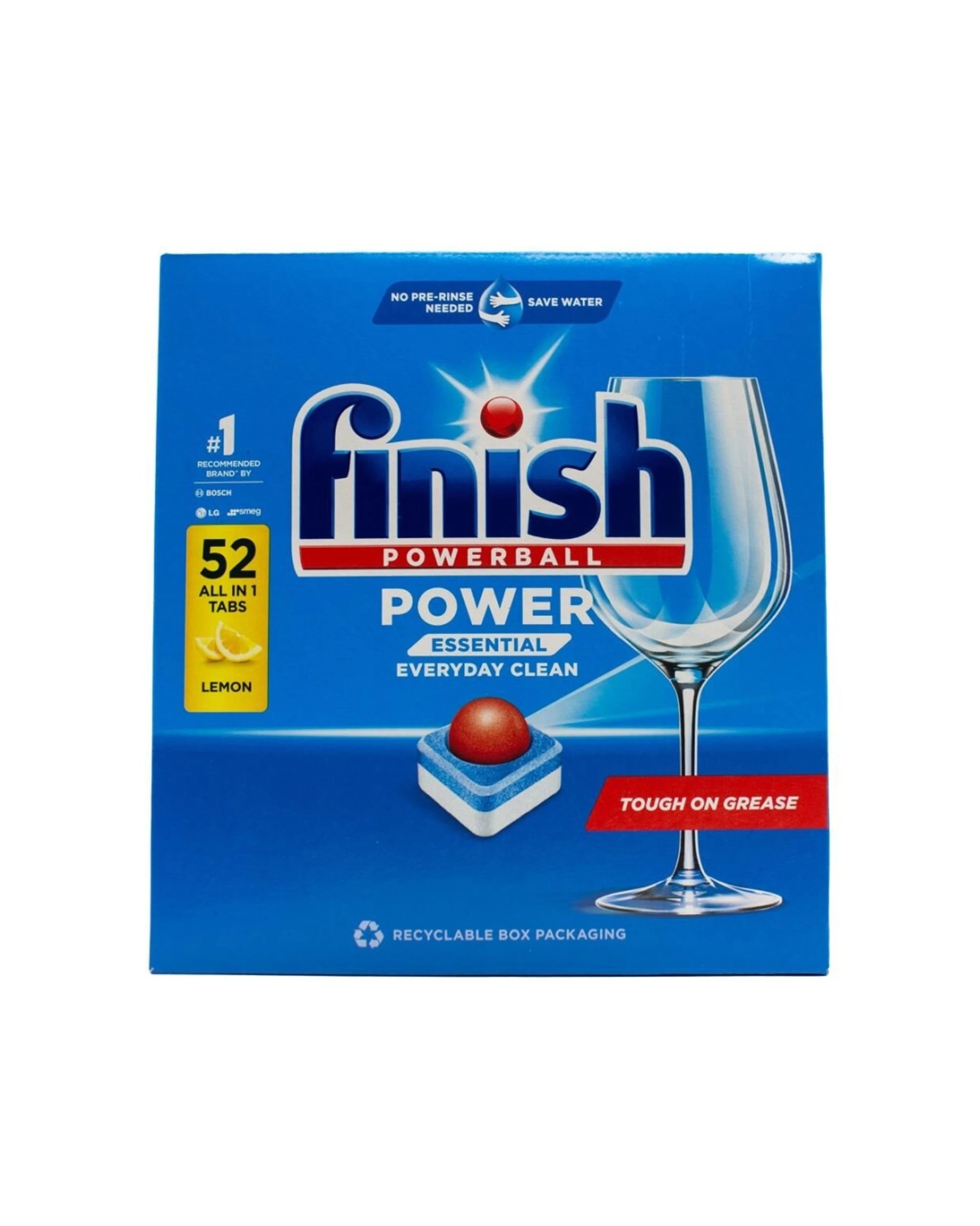 2 Finish 52pc Dishwasher Tablets - Powerball Tablets - Lemon Dishwasher Tablets, 2 of 5