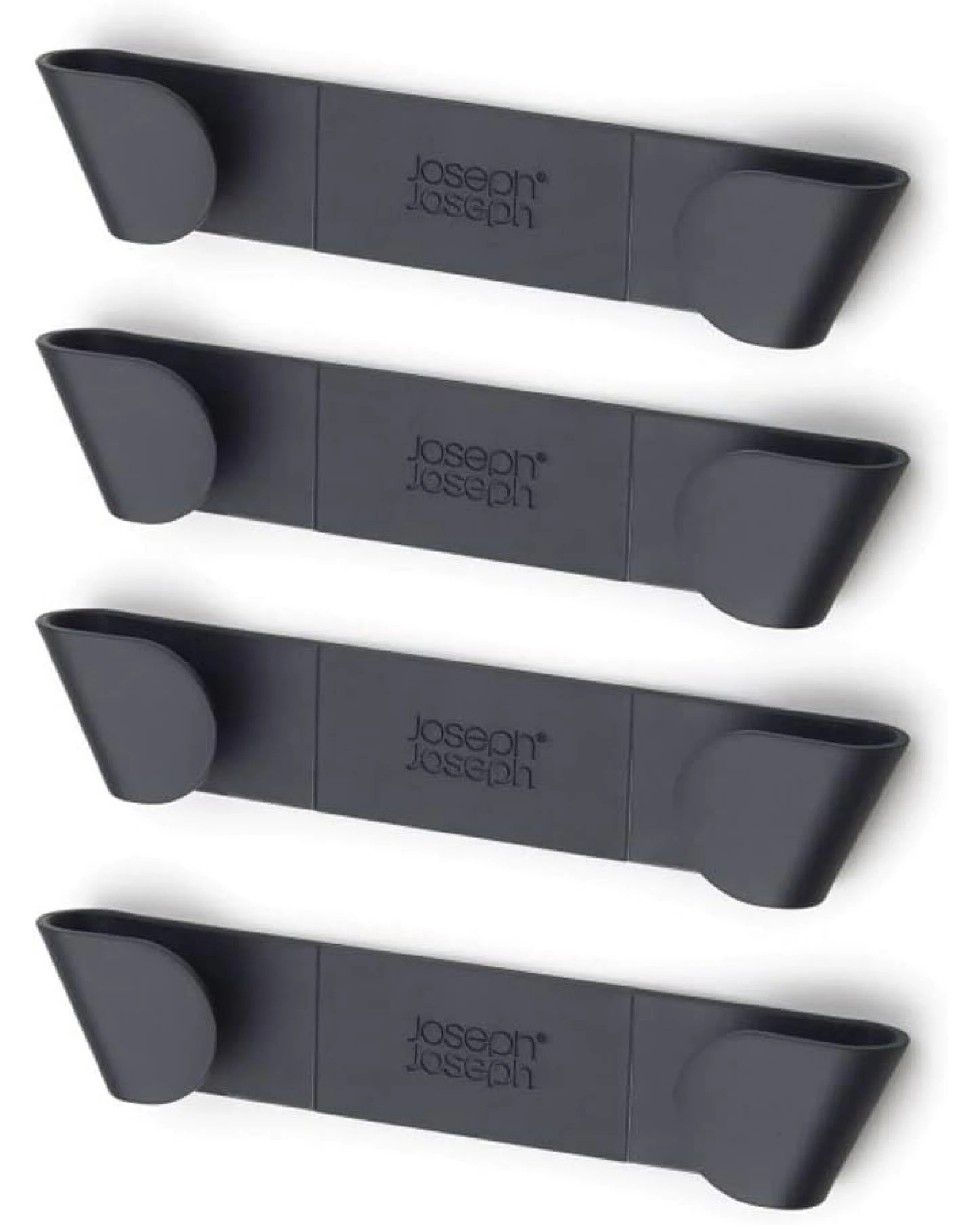 1 Joseph Joseph Cupboard Store Pan Lid Holders Self Adhesive Wall Mount Storage Organizer - 4 Piece (Grey), 1 of 8