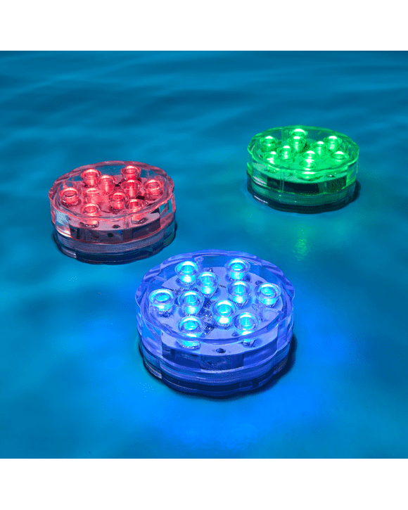 3 Pack LED Remote Pool Lights