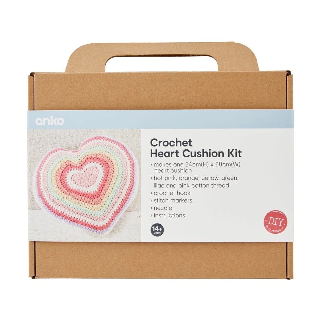 1 Crochet Heart Cushion Kit, 1 of 3