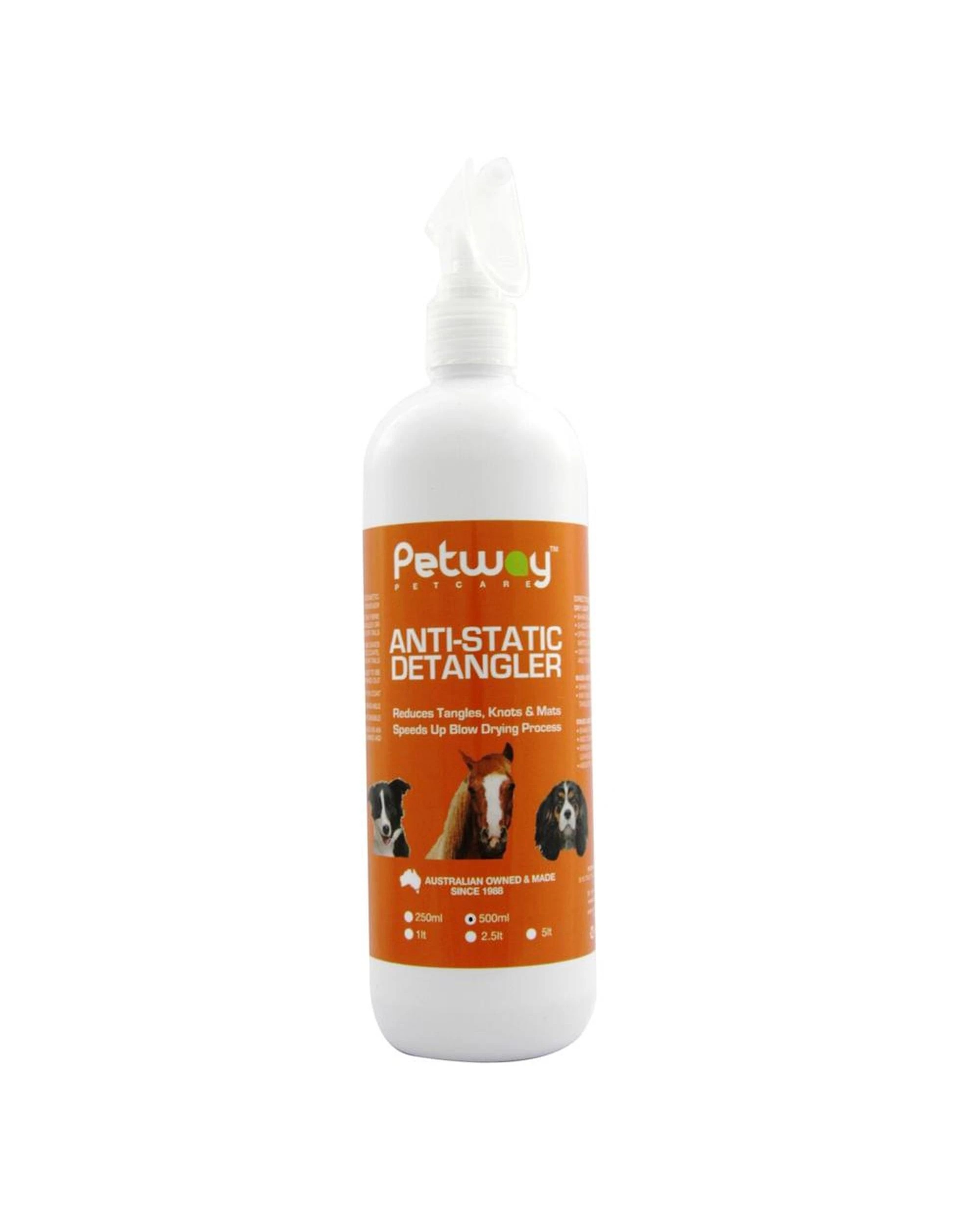 1 Petway Petcare Anti-Static Detangler Dogs & Horses Spray 500ml, 1 of 1