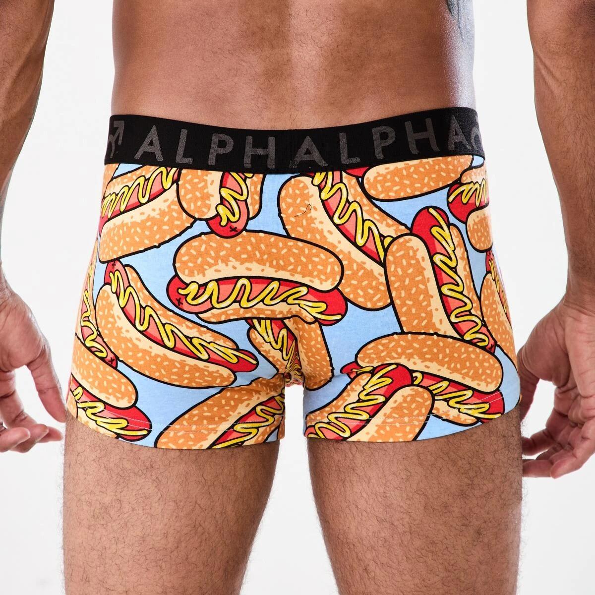 6 3 Pack Print Plain Trunks HOT DOGGETY, 6 of 8