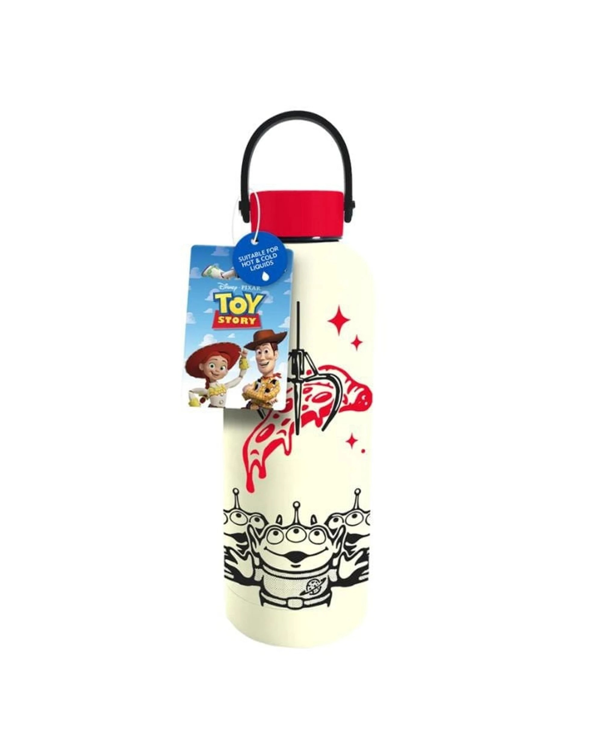 1 Paladone Disney Pixar Toy Story Pizza Planet Metal Water Bottle with Carry Loop, 1 of 3