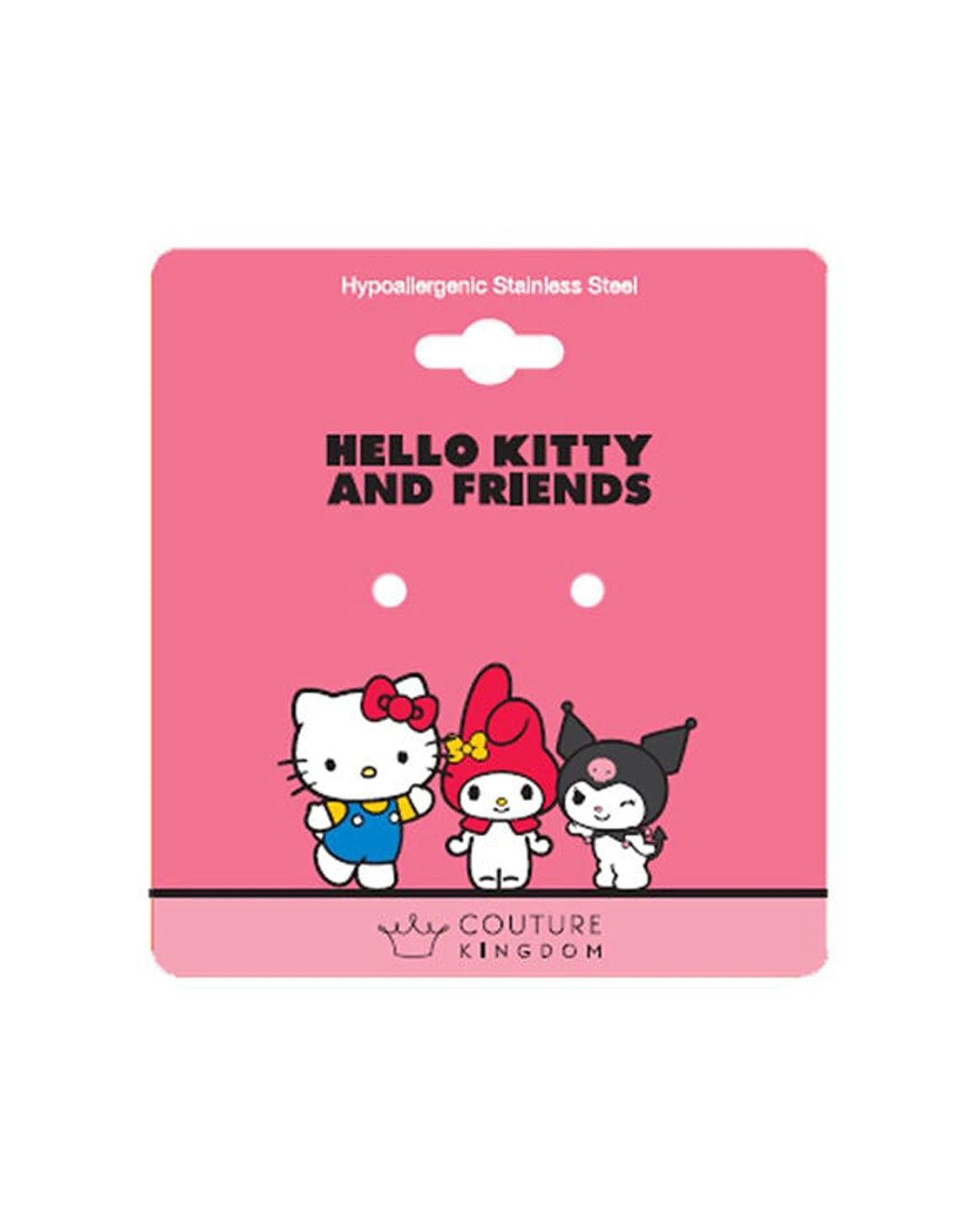 4 Sanrio 2PK ECC Cinnamoroll Stud Earrings Gold Plated Stainless Steel Set - Multi - Multi, 4 of 4