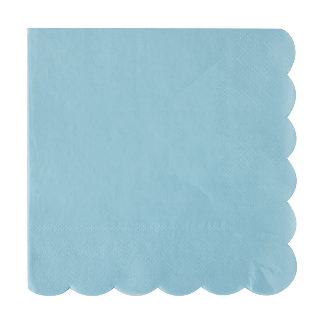 1 20 Piece Blue Scalloped Napkins, 1 of 5