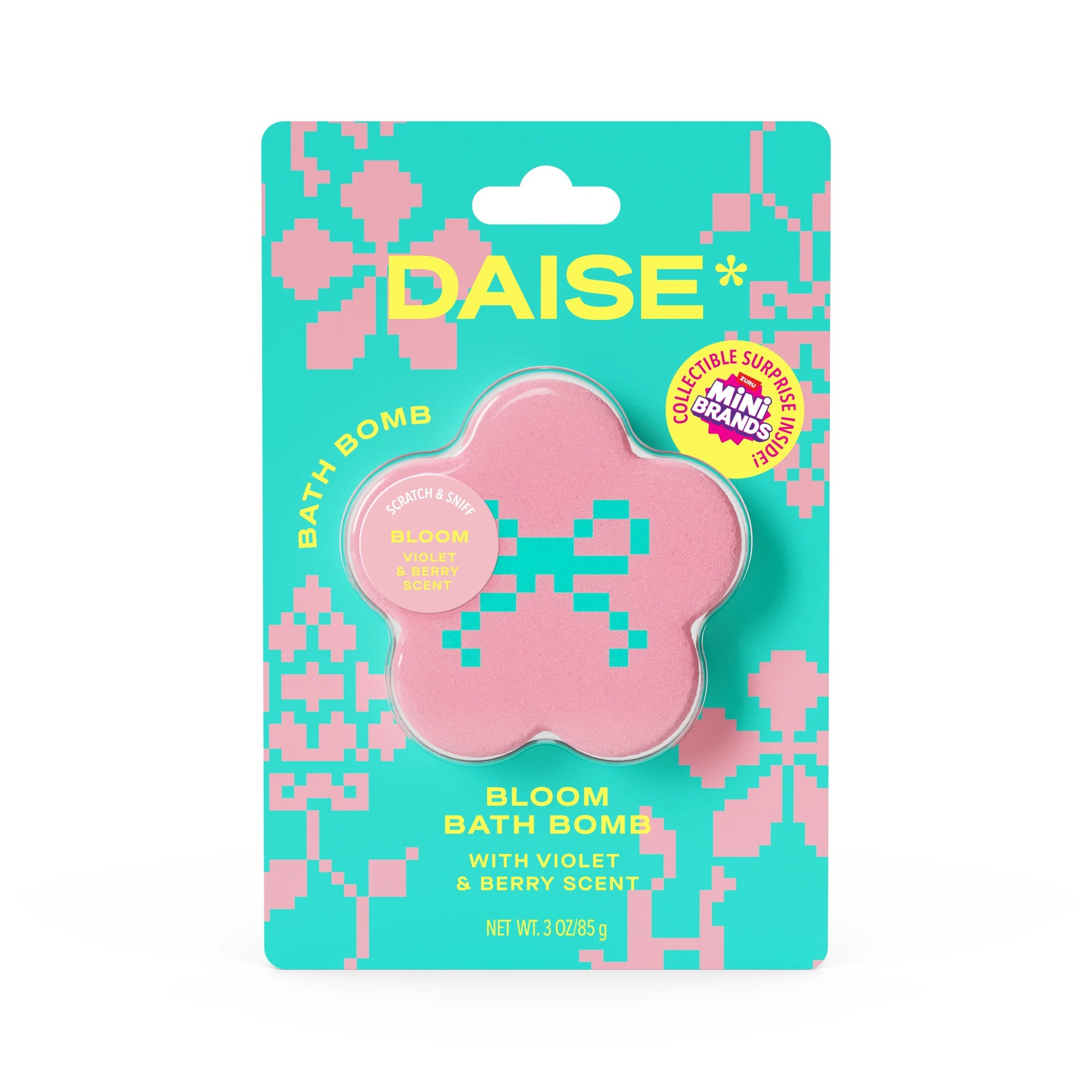 1 DAISE Bloom Bath Bomb 85g - Violet and Berry Scent, 1 of 6