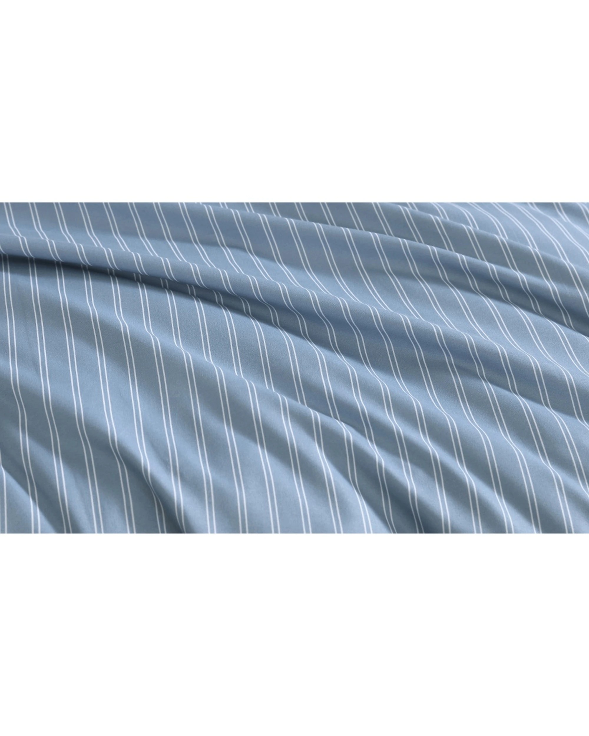 2 Ardor Finley Stripe Quilt Cover Set Home Bedding - Single Bed - Blue, 2 of 2