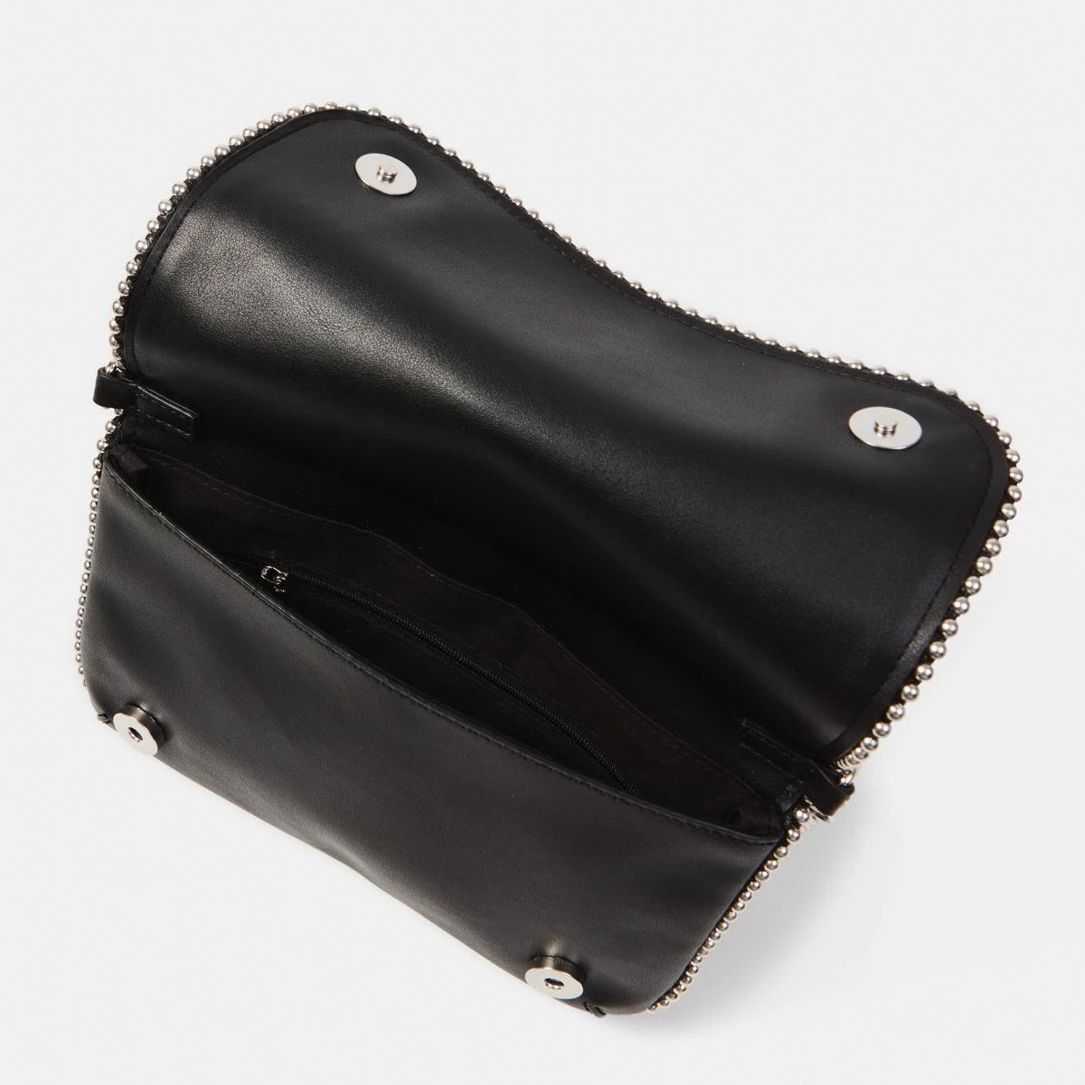 4 Metal Trim Crossbody Bag Black, 4 of 6