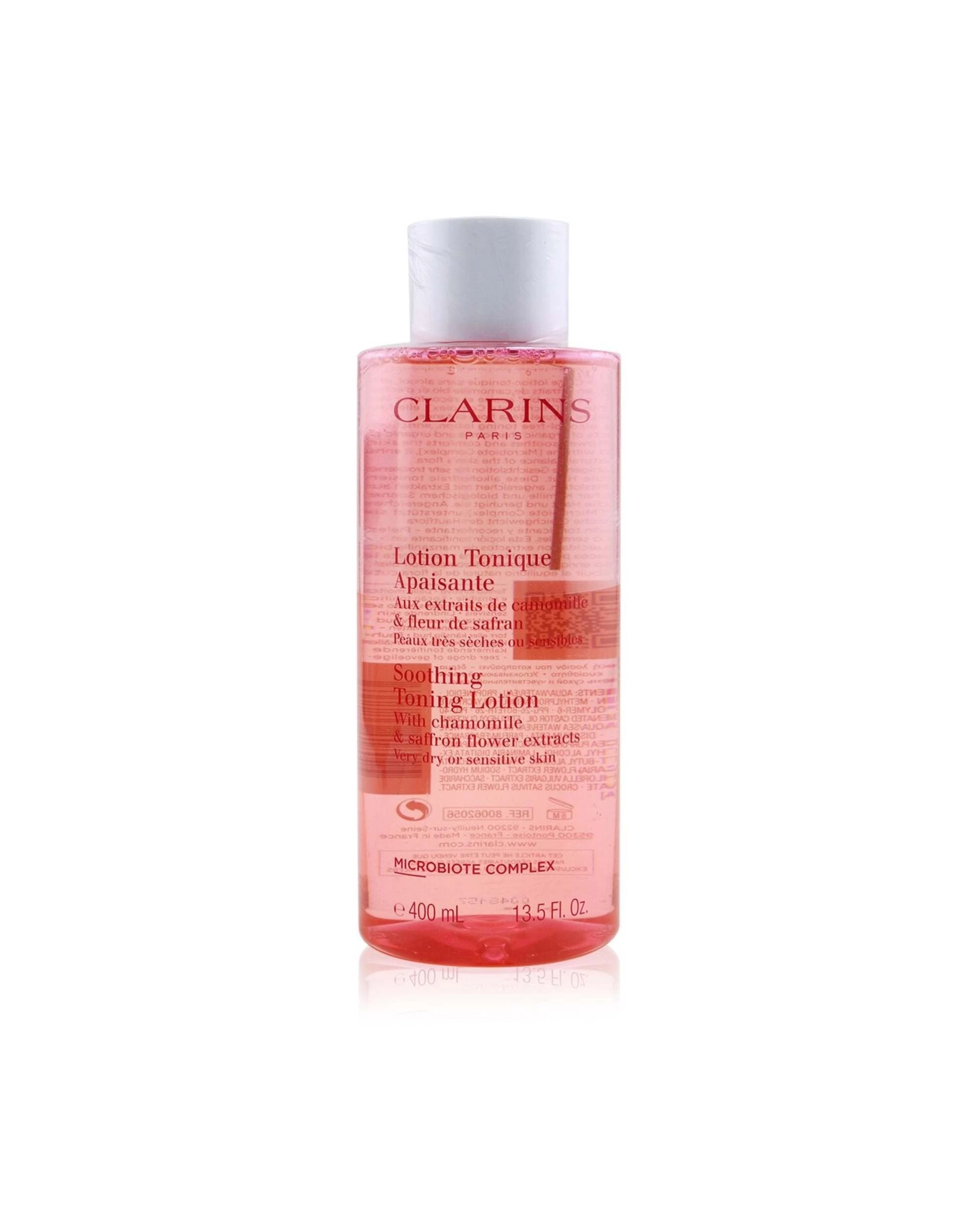 1 Clarins Soothing Toning Lotion with Chamomile & Saffron Flower Extracts - Very Dry or Sensitive Skin  400ml/13.5oz, 1 of 4