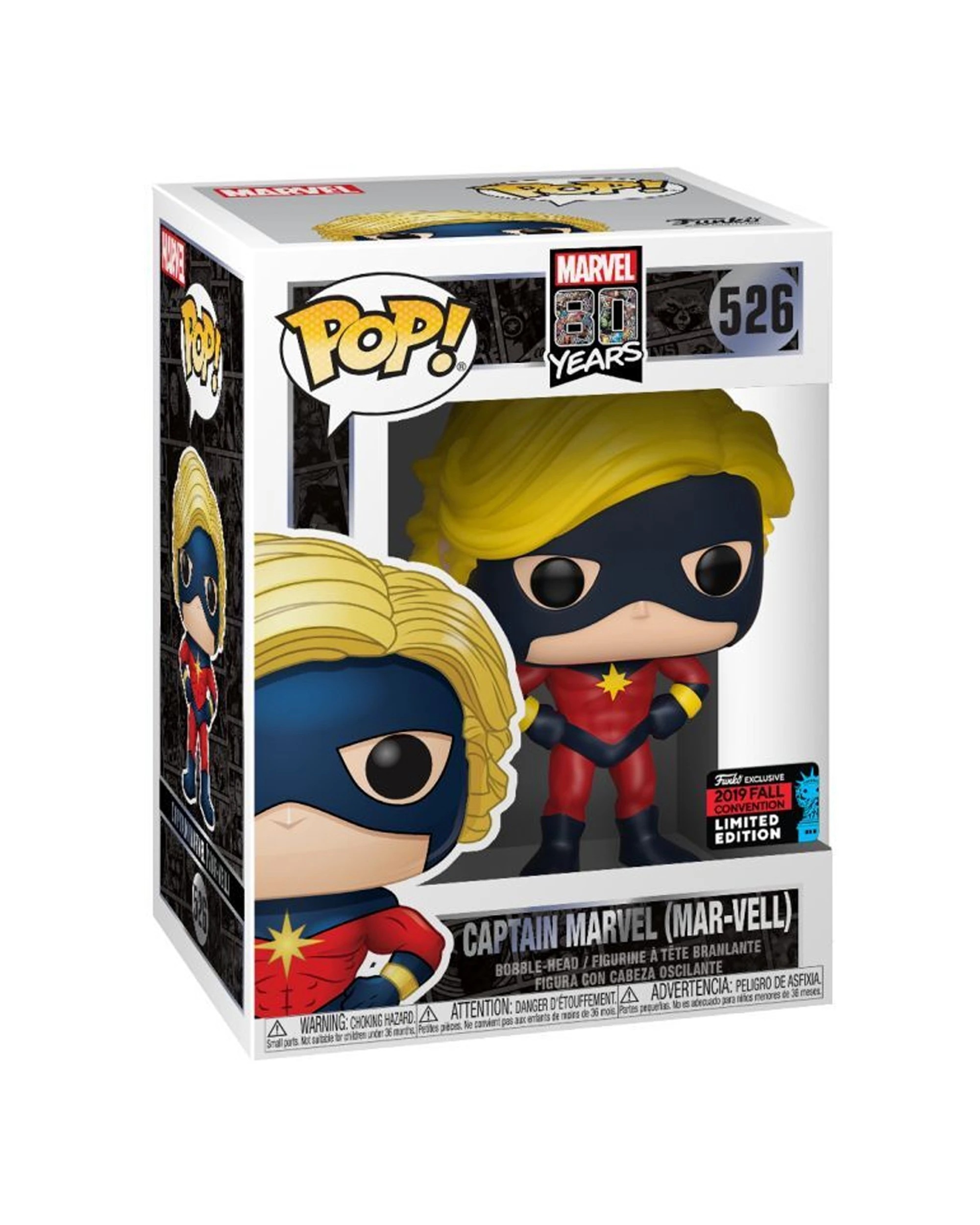 3 Pop Vinyl Figurine Marvel Mar-Vell 1st Appearance 80th Anniversary 10cm - Multi, 3 of 3