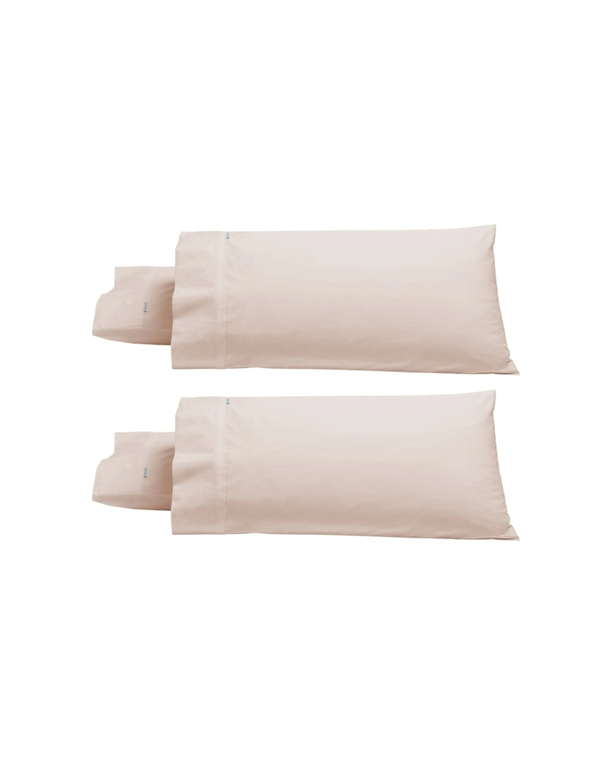 1 Bianca Heston 300TC Cotton Percale King Pillowcase 2PK 48x74cm - Pink, 1 of 1