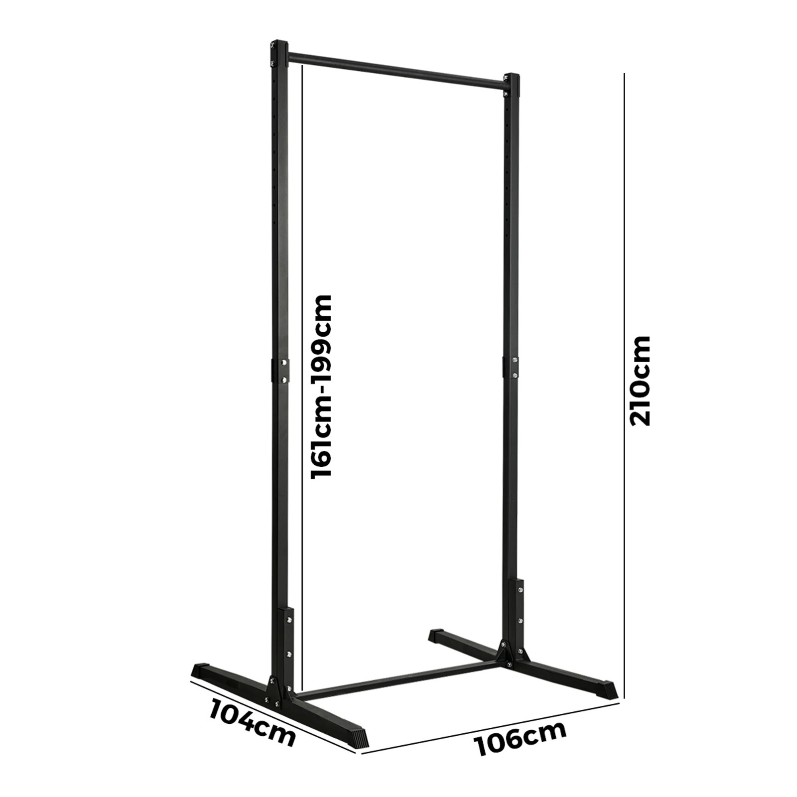 2 Finex Power Tower Pull Up Bar Station Weight Training Rack - Black, 2 of 8