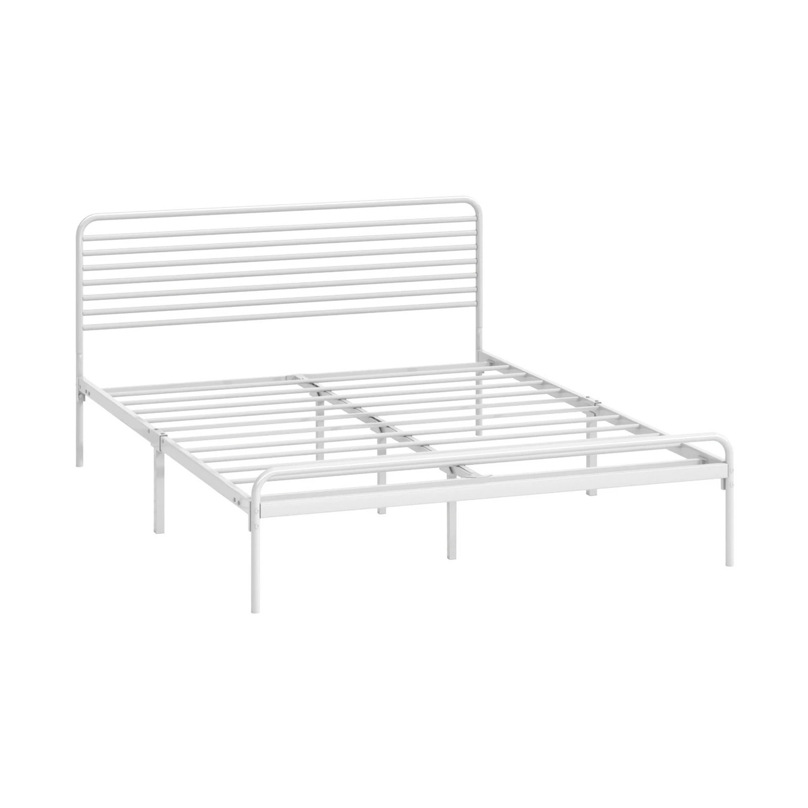 5 Oikiture Metal Bed Frame Double Size Bed Base Beds Platform
 - White, 5 of 9