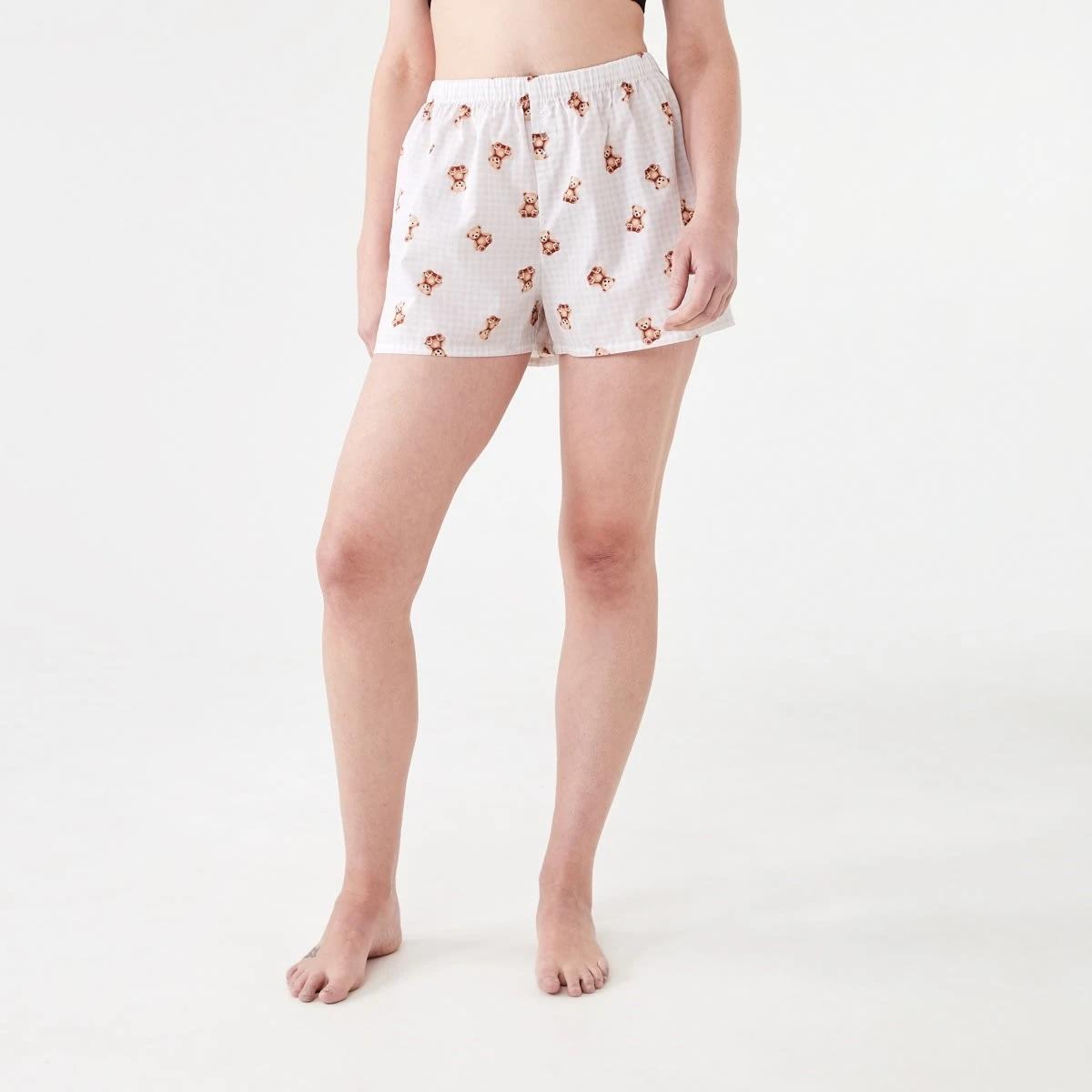 6 Woven Boxer Shorts BEAR CHECK NATURAL BEIGE, 6 of 6