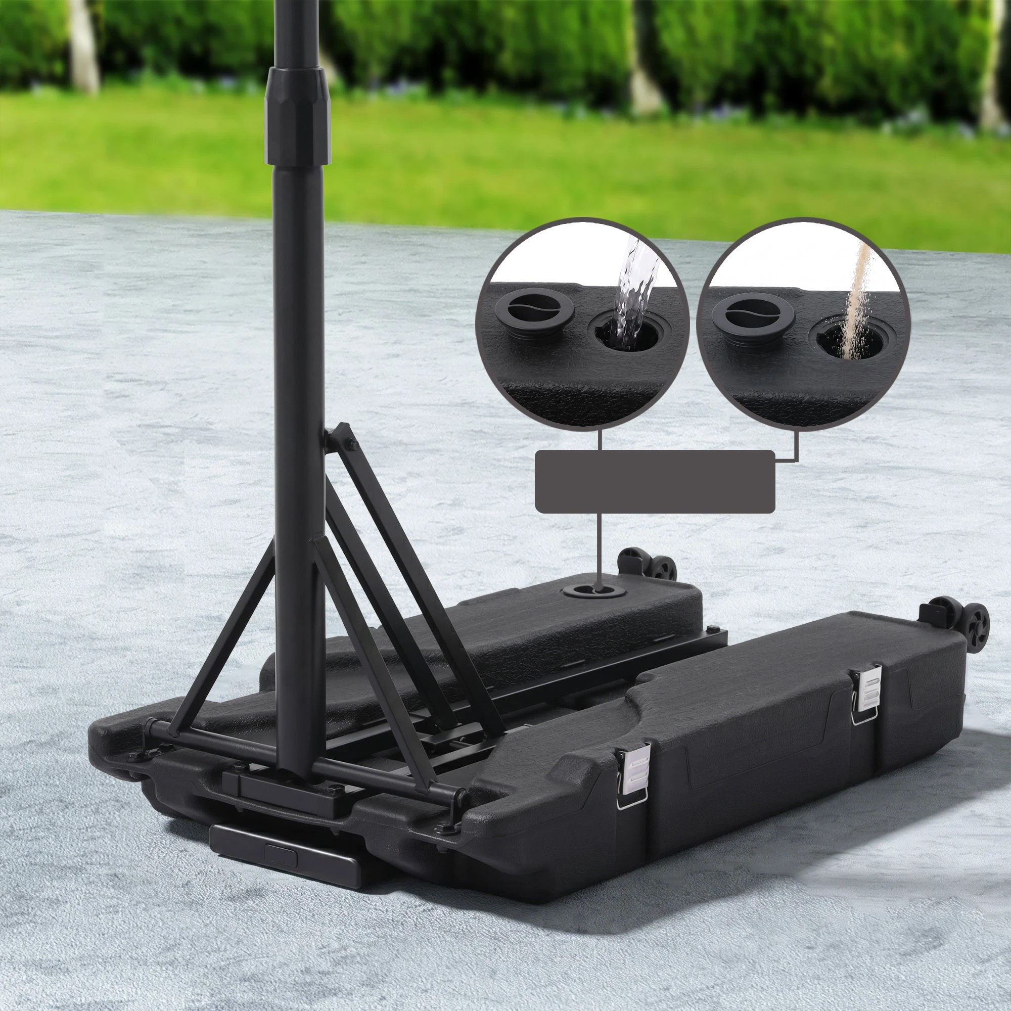 8 Everfit Portable Basketball Hoop System Adjustable Full Foldable Stand 2.07m - Black, 8 of 10