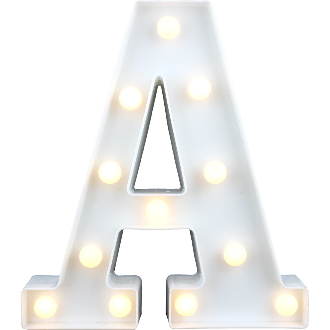 1 Party Maker LED Light Up Letter A White, 1 of 3