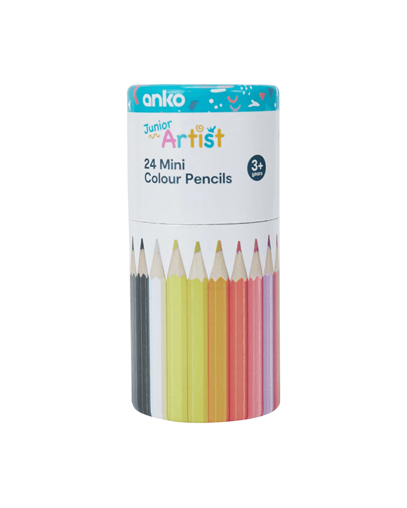 24 Pack Junior Artist Mini Colour Pencils