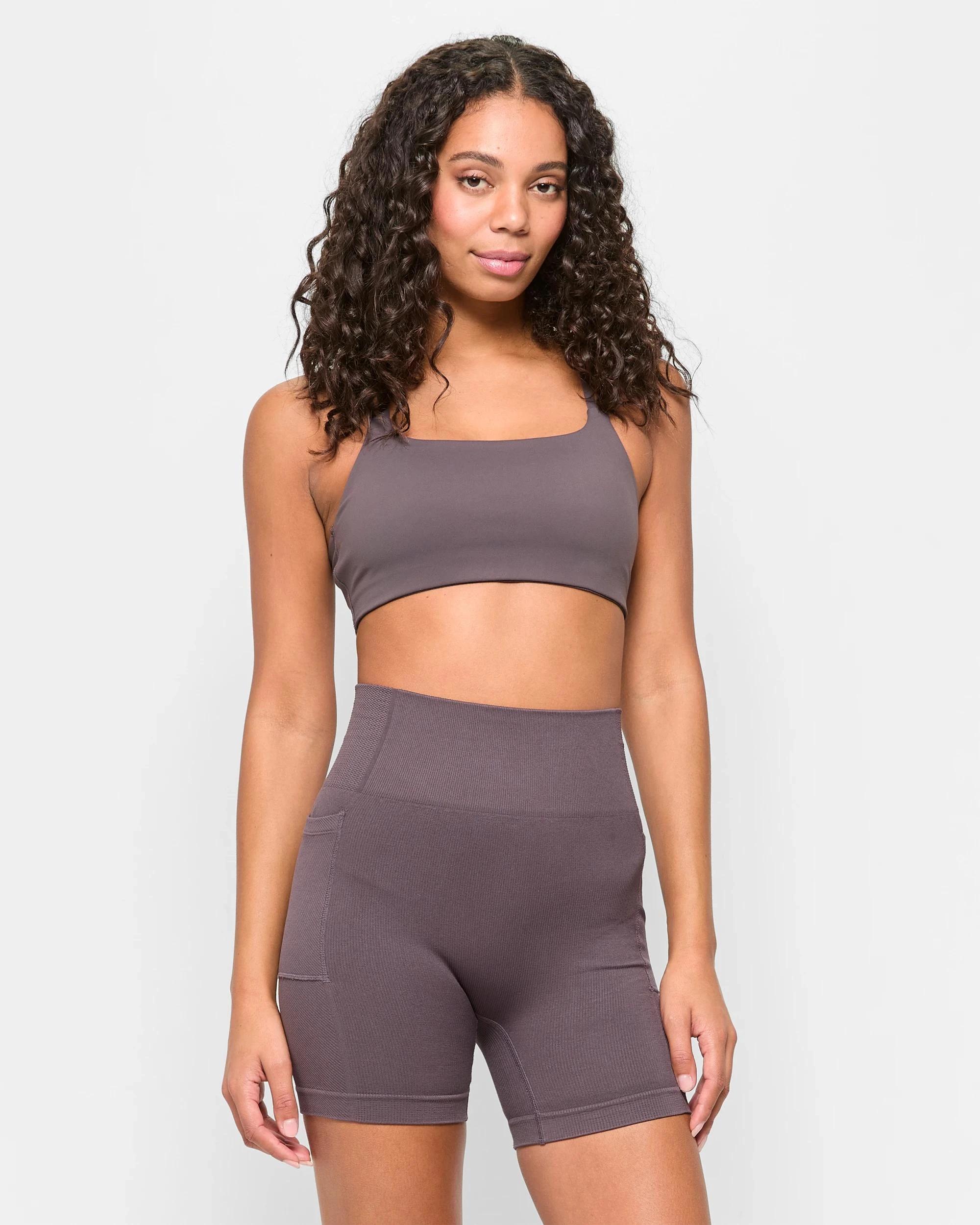 1 Target Active Seamfree Yoga Pocket Bike Shorts HICKORY, 1 of 5