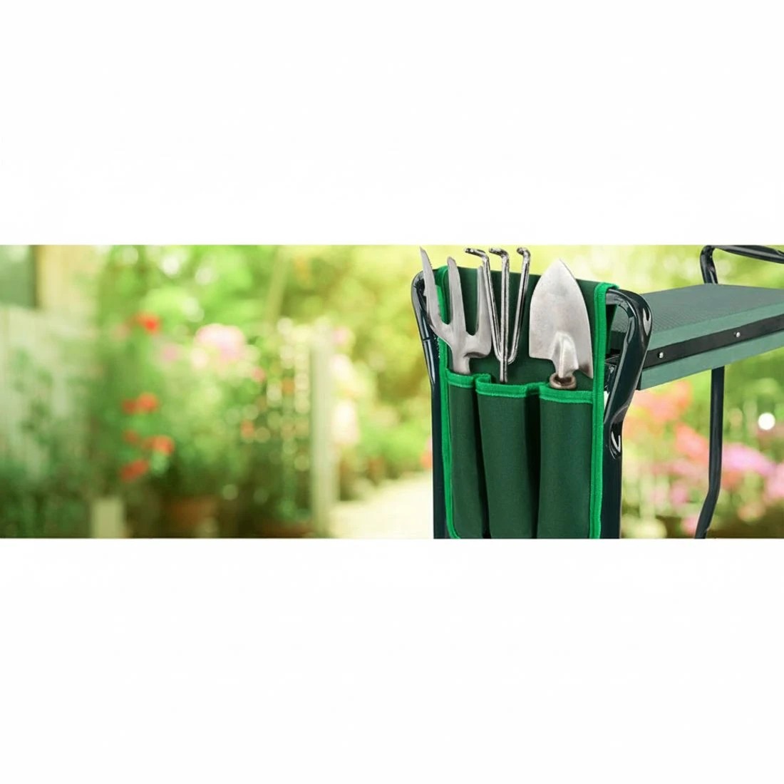 5 Gardeon Garden Kneeler 3 in 1 Padded Seat Stool Outdoor Bench Knee Pad Foldable - Green, 5 of 7