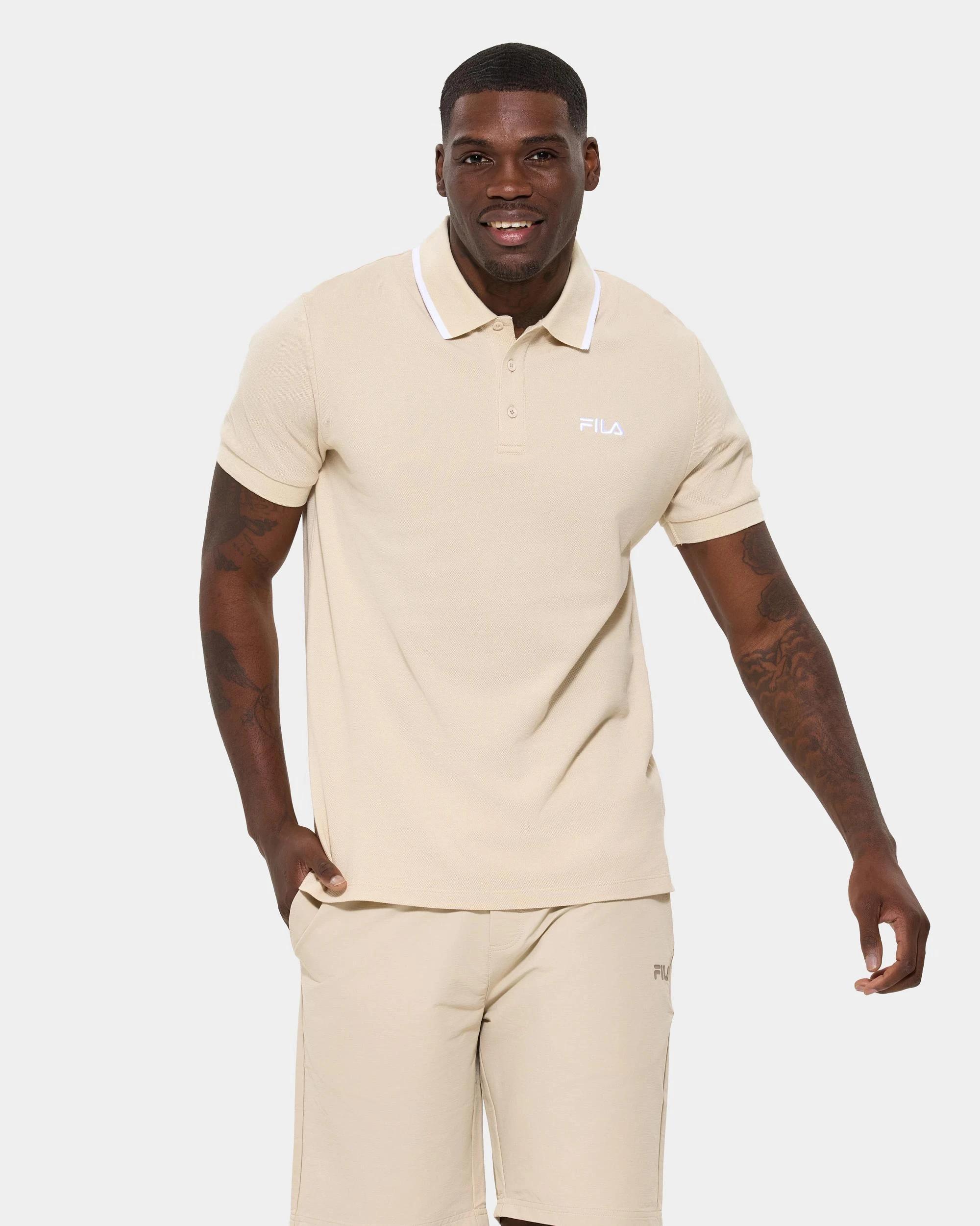 1 Kallan Short Sleeve Polo Top Oyster Grey - Fila NEUTRAL, 1 of 6