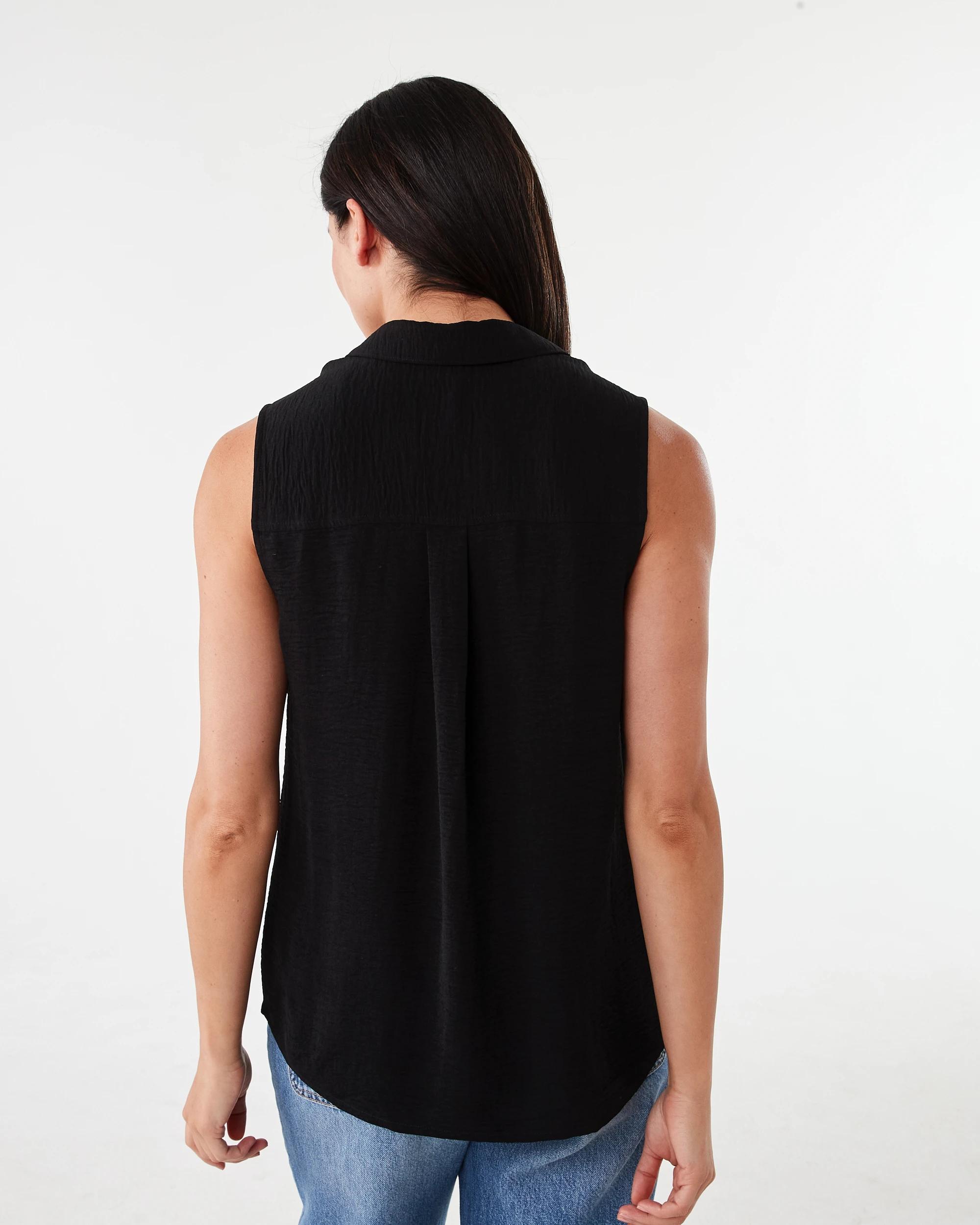 3 Sleeveless Soft Shirt Black, 3 of 6