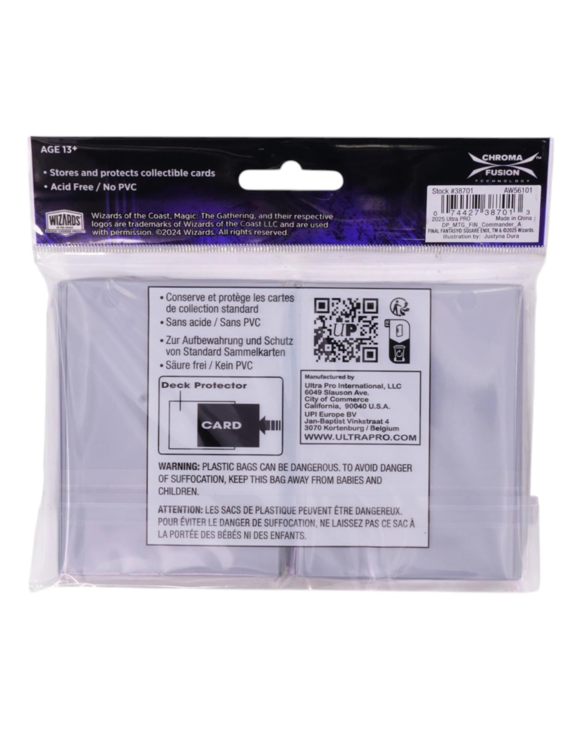 3 Ultra Pro Magic the Gathering Final Fantasy Cloud Ex-SOLDIER Deck Protector Sleeves - 100 Pack - Multi, 3 of 3