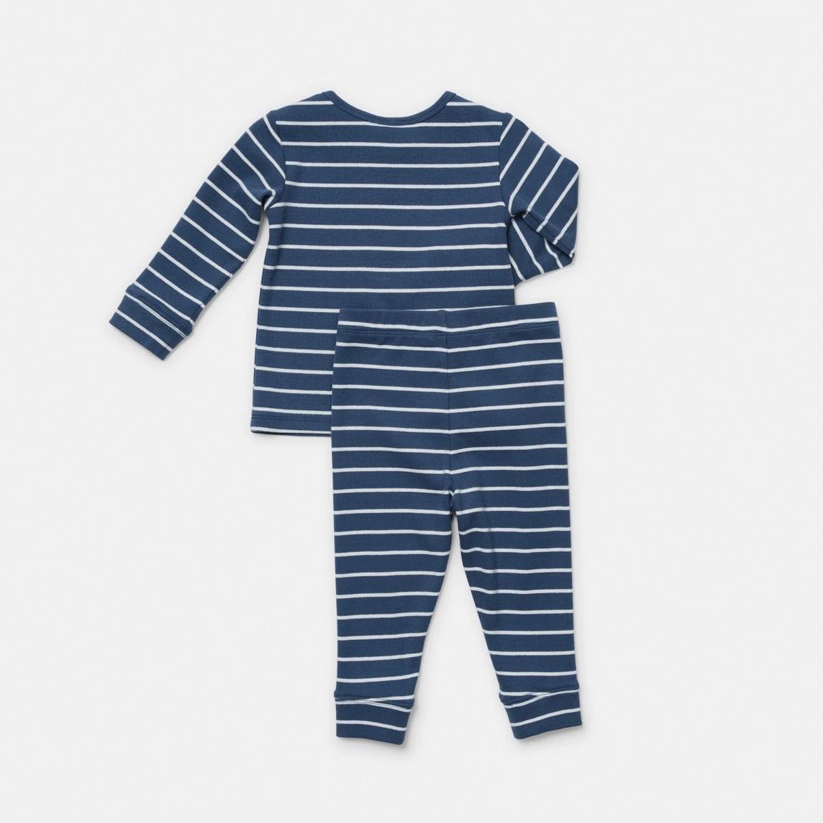 2 Rib Pyjama Set Stp Navy, 2 of 4