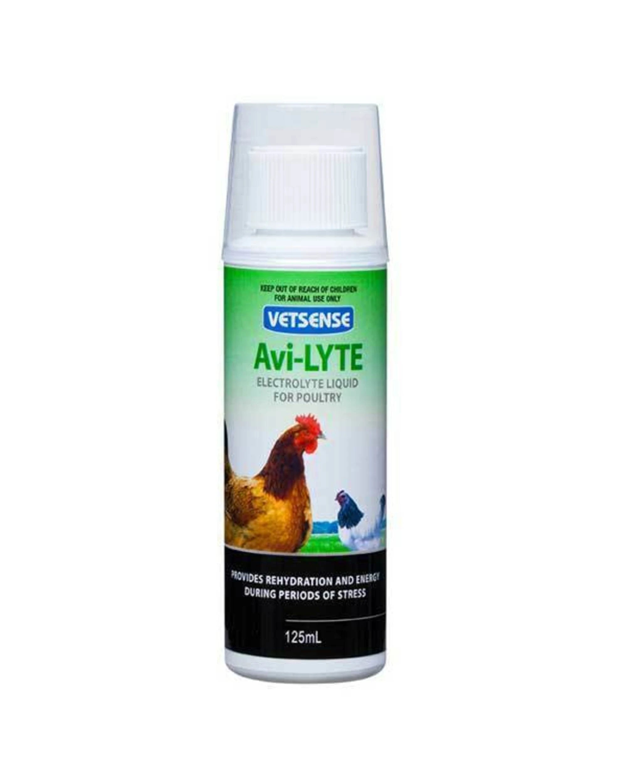 1 Vetsense Avi-Lyte Electrolyte Energy Supplement Chicken Poultry 125ml, 1 of 1