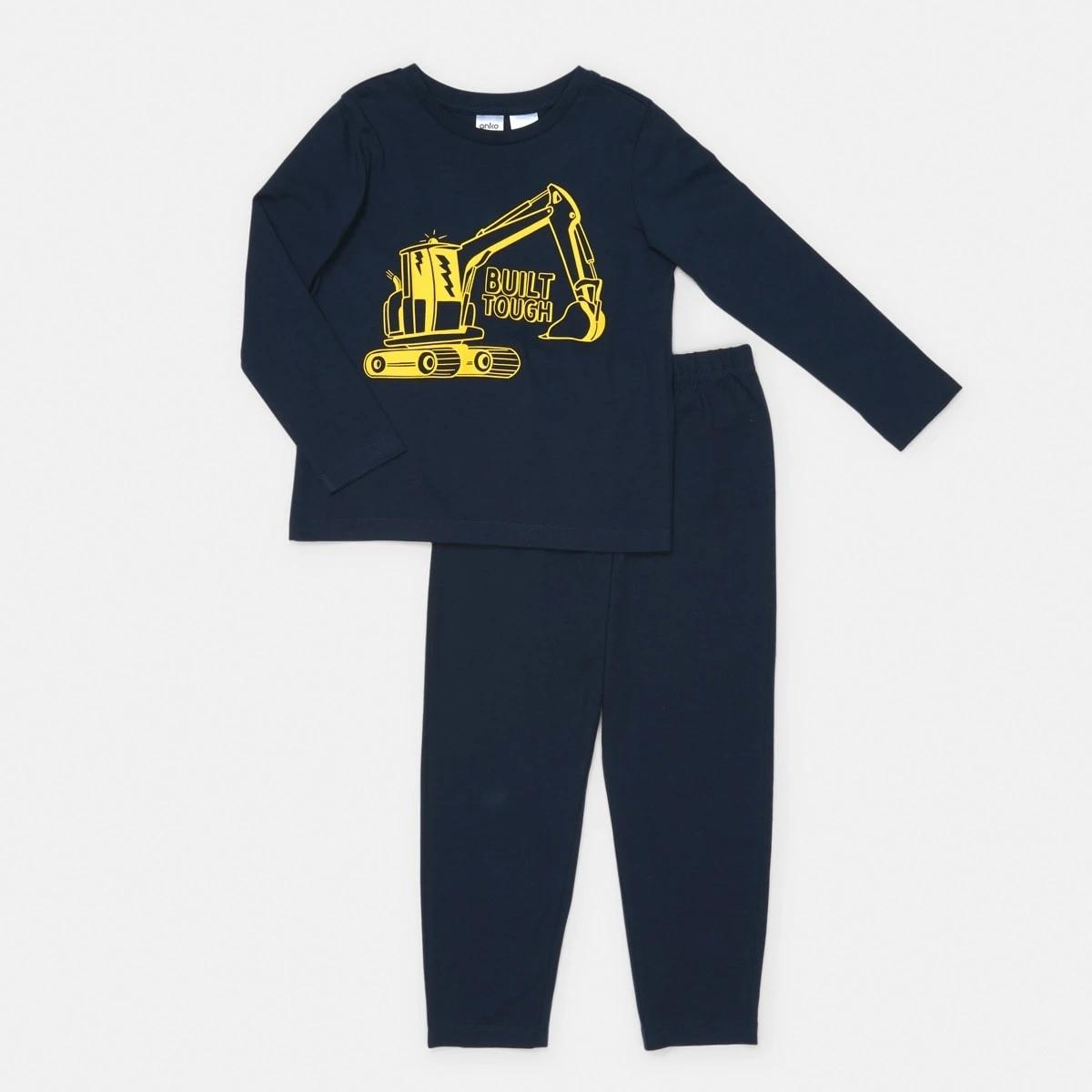 6 Knit Pyjama Set Nvy Digger, 6 of 9