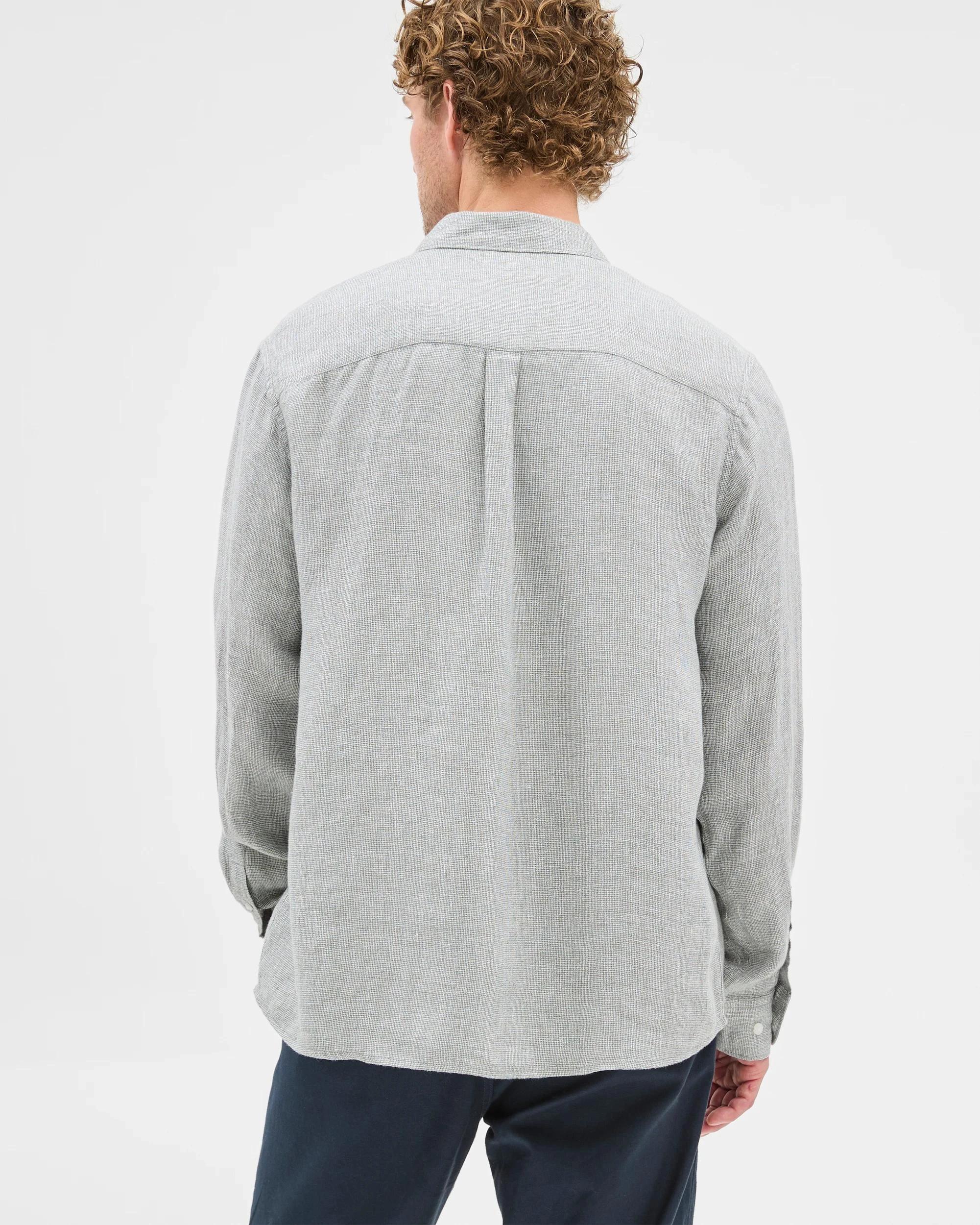 4 Target European Linen Long Sleeve Shirt KHAKI, 4 of 7