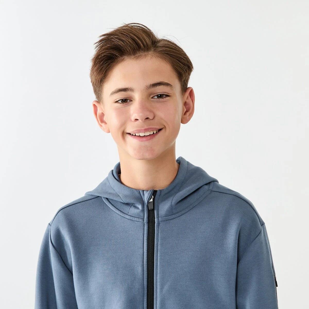 5 Active Kids Zip Through Hoodie Vintg Blue, 5 of 10