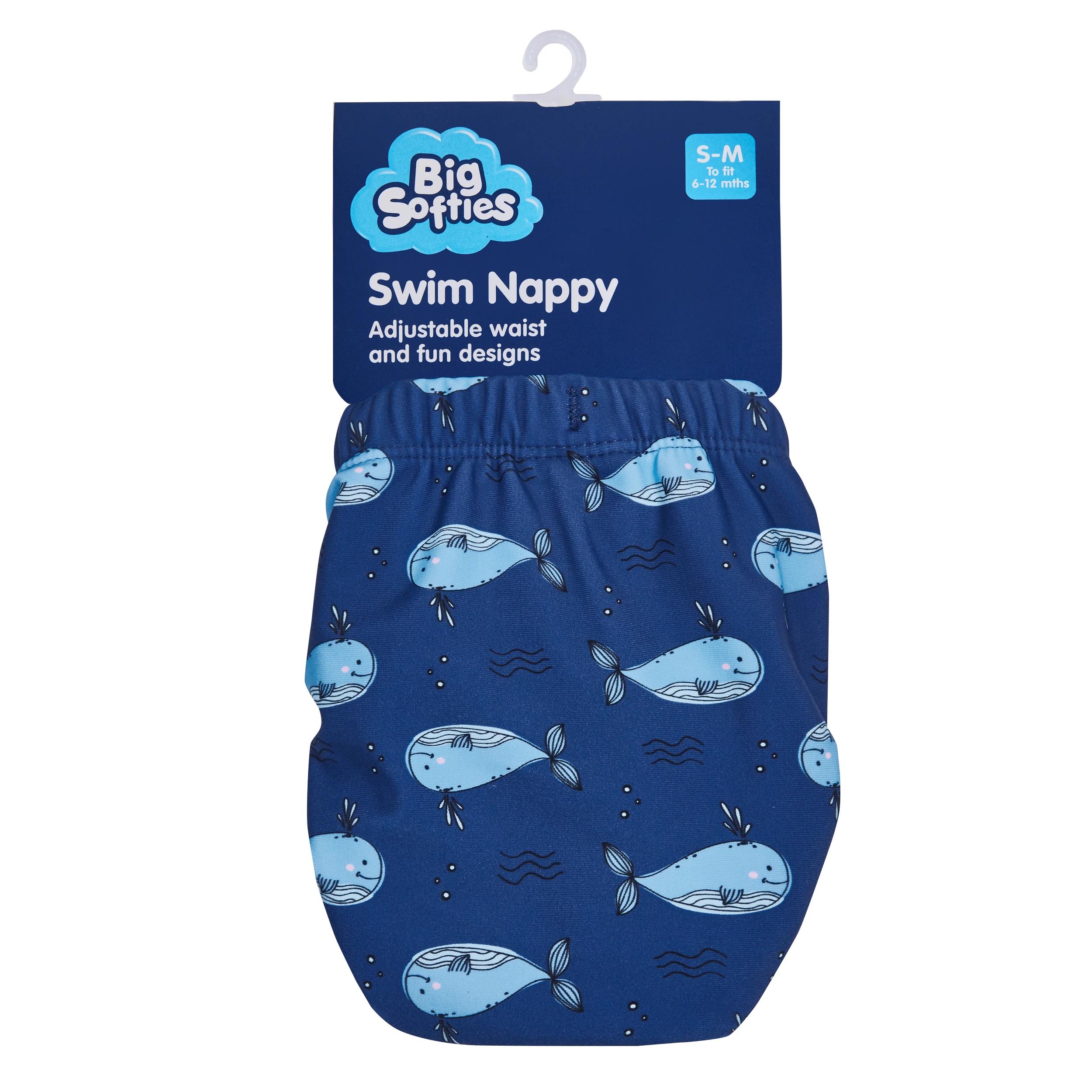 3 Big Softies Swim Nappy Blue Whale BLUE, 3 of 5