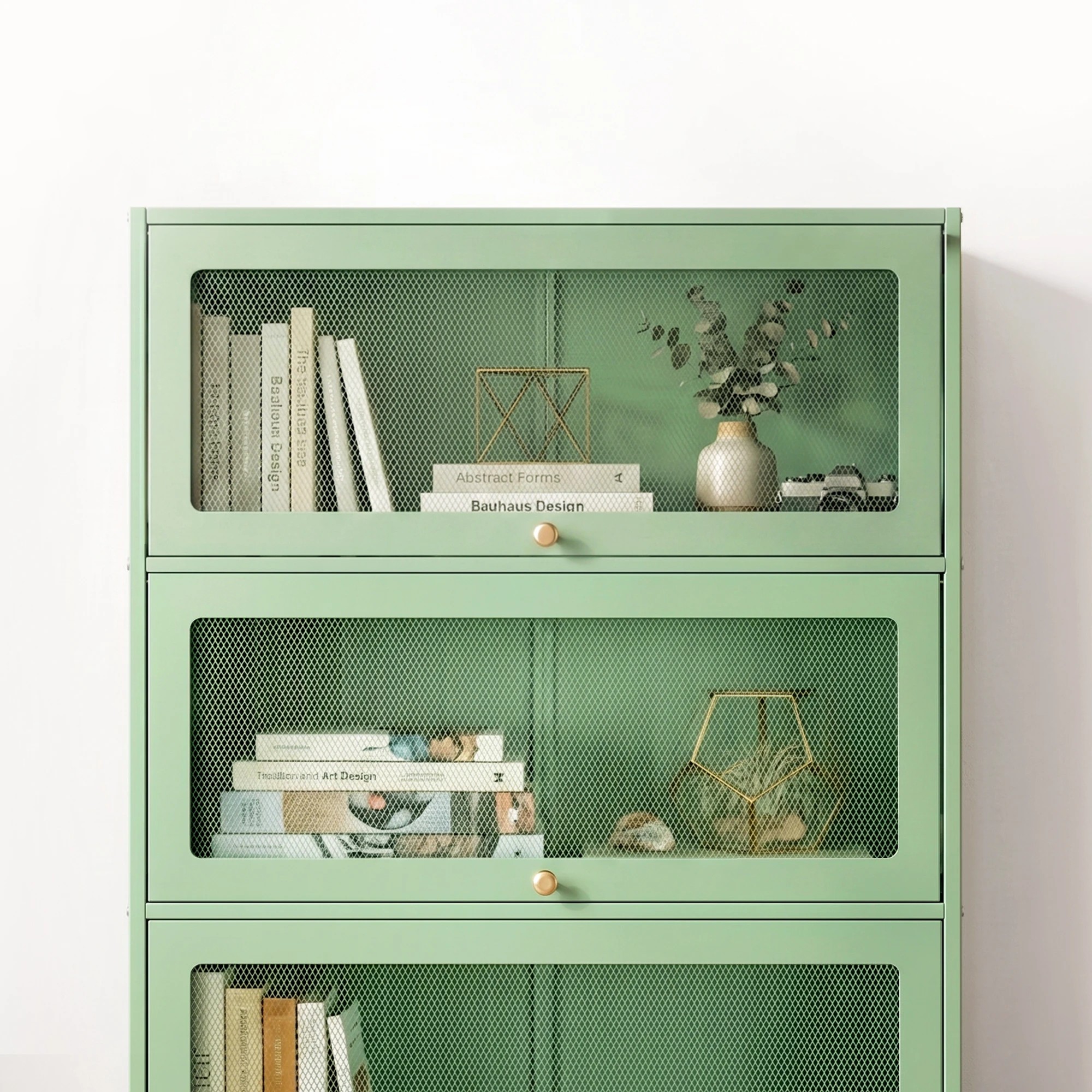 5 Artiss 2x Buffet Unit Cabinet Sideboard Metal - Green, 5 of 8