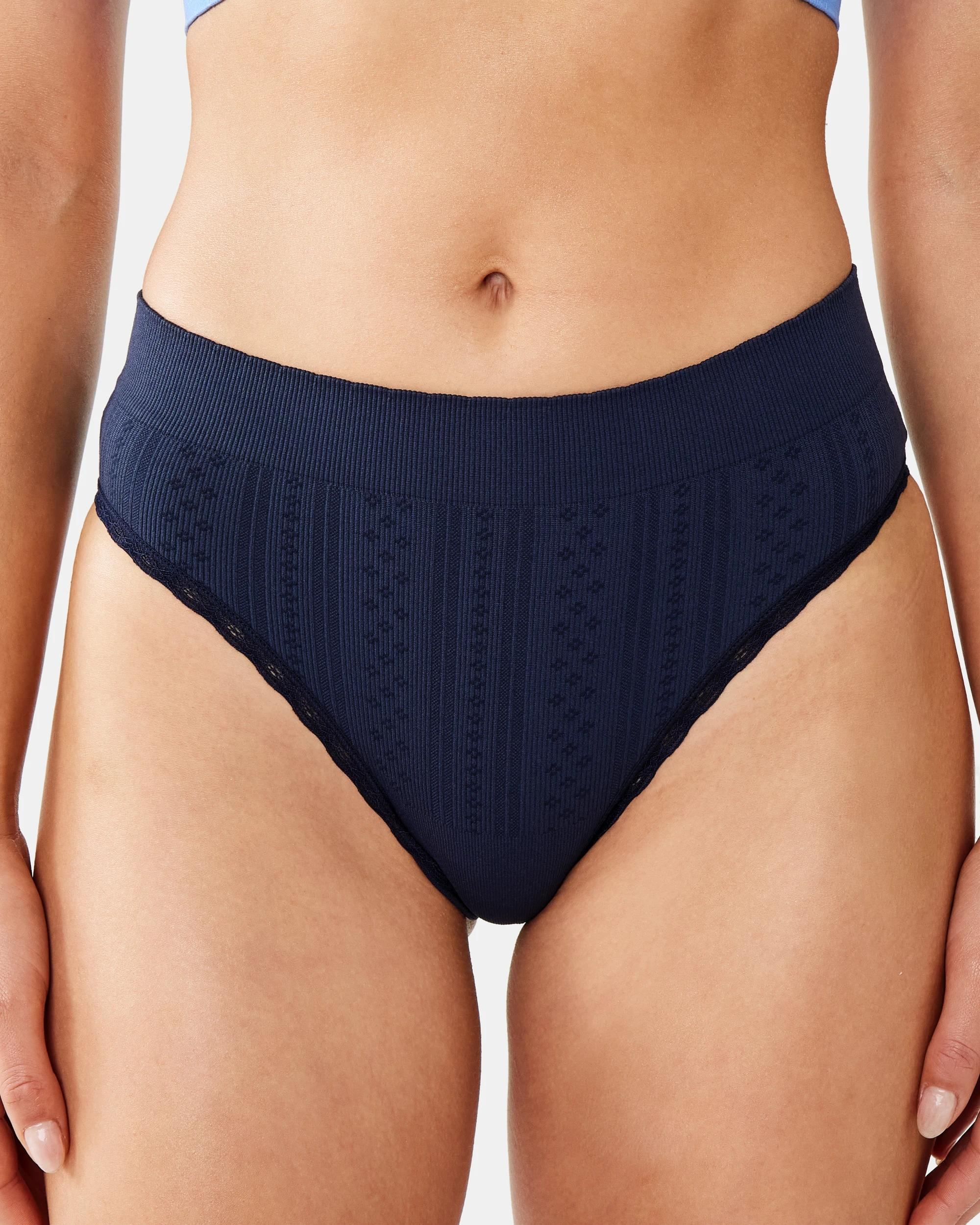 5 3 Pack Seamfree Rib Bikini Briefs Cottage, 5 of 10