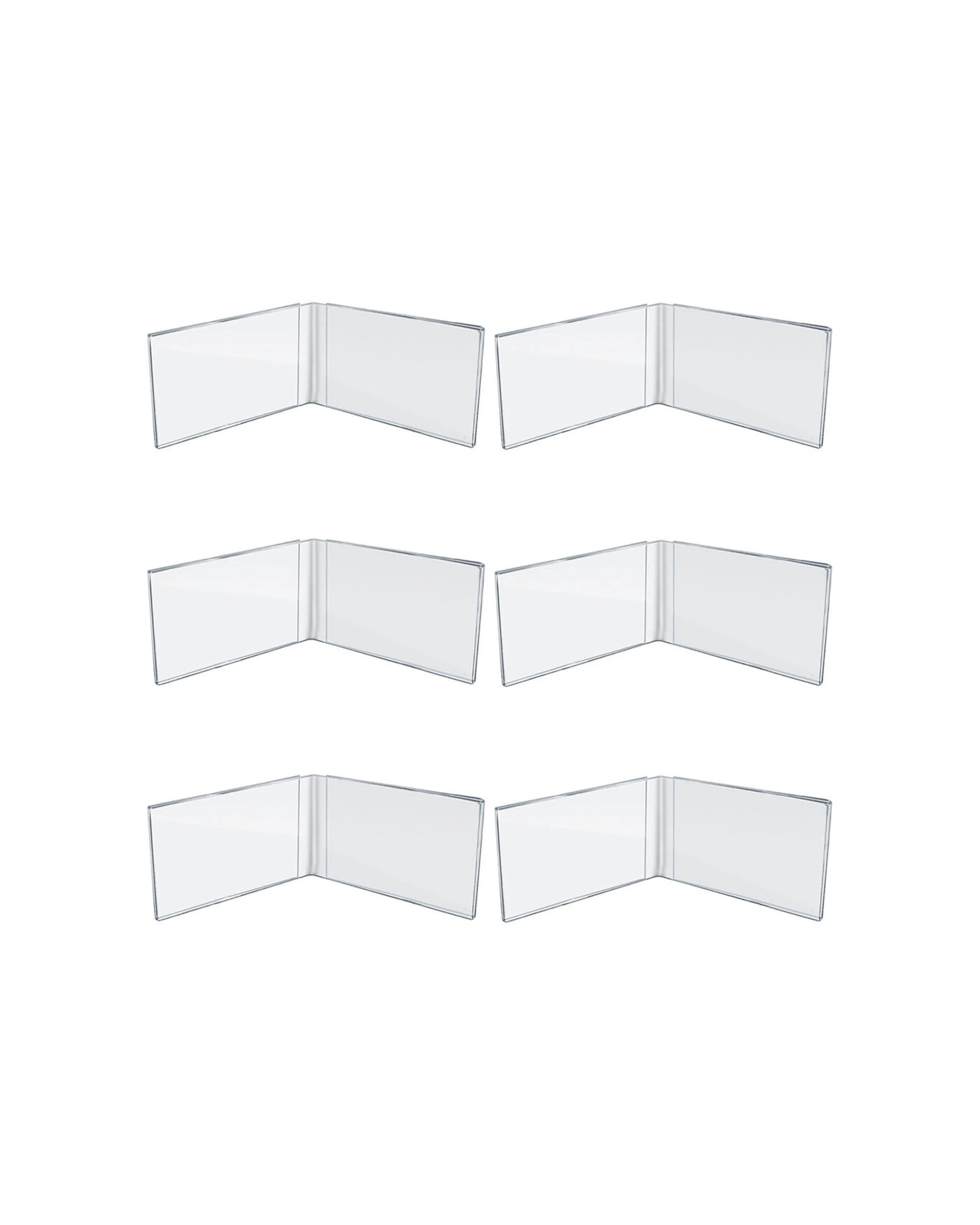 1 Unigift 6pk Inspire Horizontal Double Picture Photo Frame 10x15cm - Clear, 1 of 2