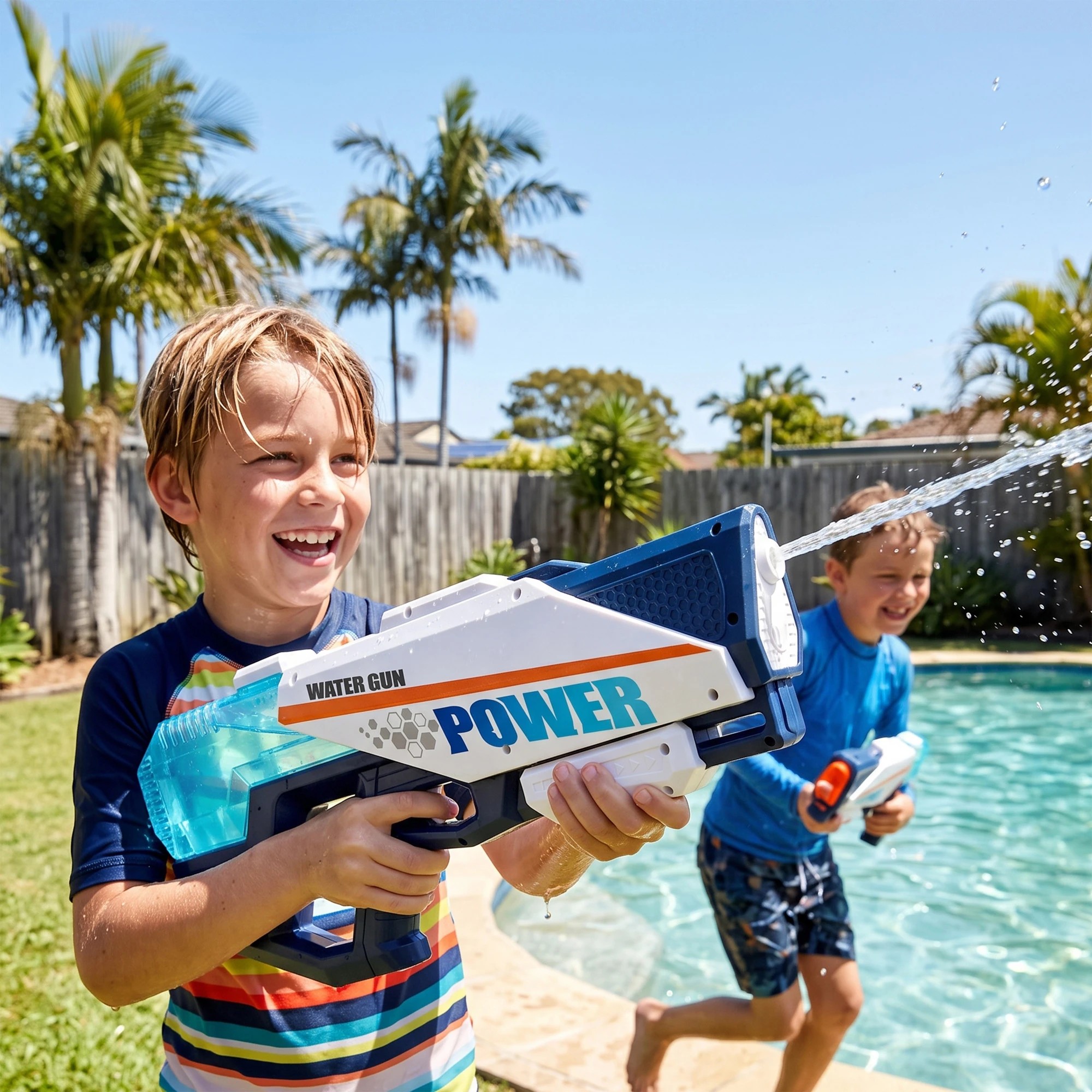 9 Keezi Kids Water Gun Fast Filling 600cc Water Tank Blaster Toy for Outdoor Pool Beach Play - Blue, 9 of 9