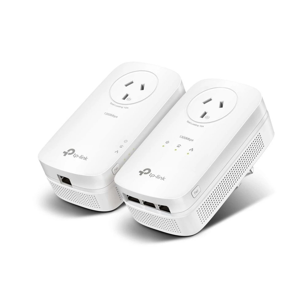 2 TP-Link AV1300 3-Port Gigabit Passthrough Powerline 2 Pack, 2 of 3