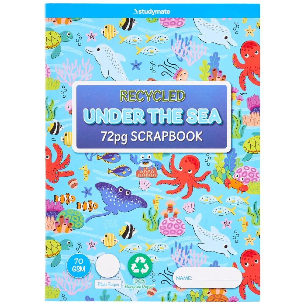 3 Studymate Under The Sea Recycled Scrapbook 72 Pages, 3 of 4