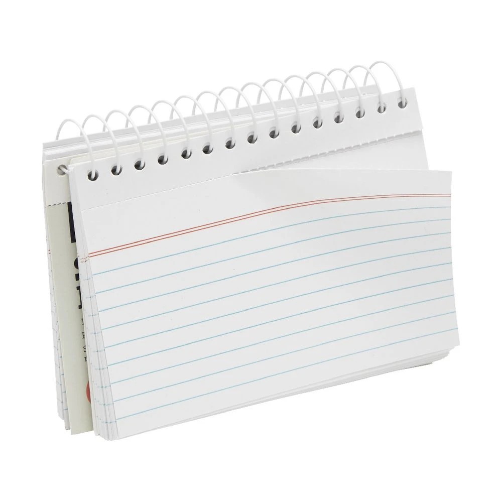 3 J.Burrows Spiral Index Cards 127 x 76mm White, 3 of 4