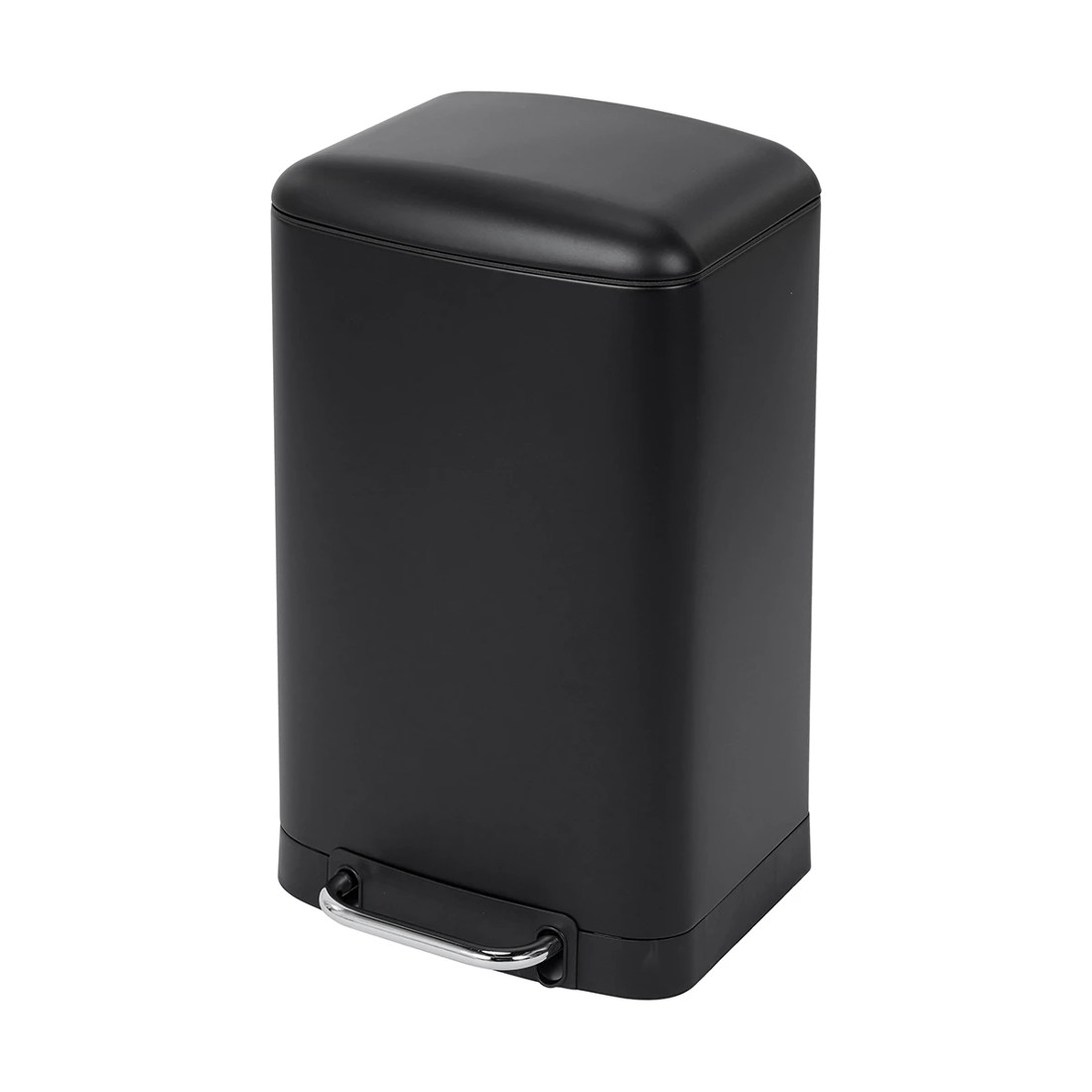 1 30L Rectangular Pedal Bin - Matte Black, 1 of 7
