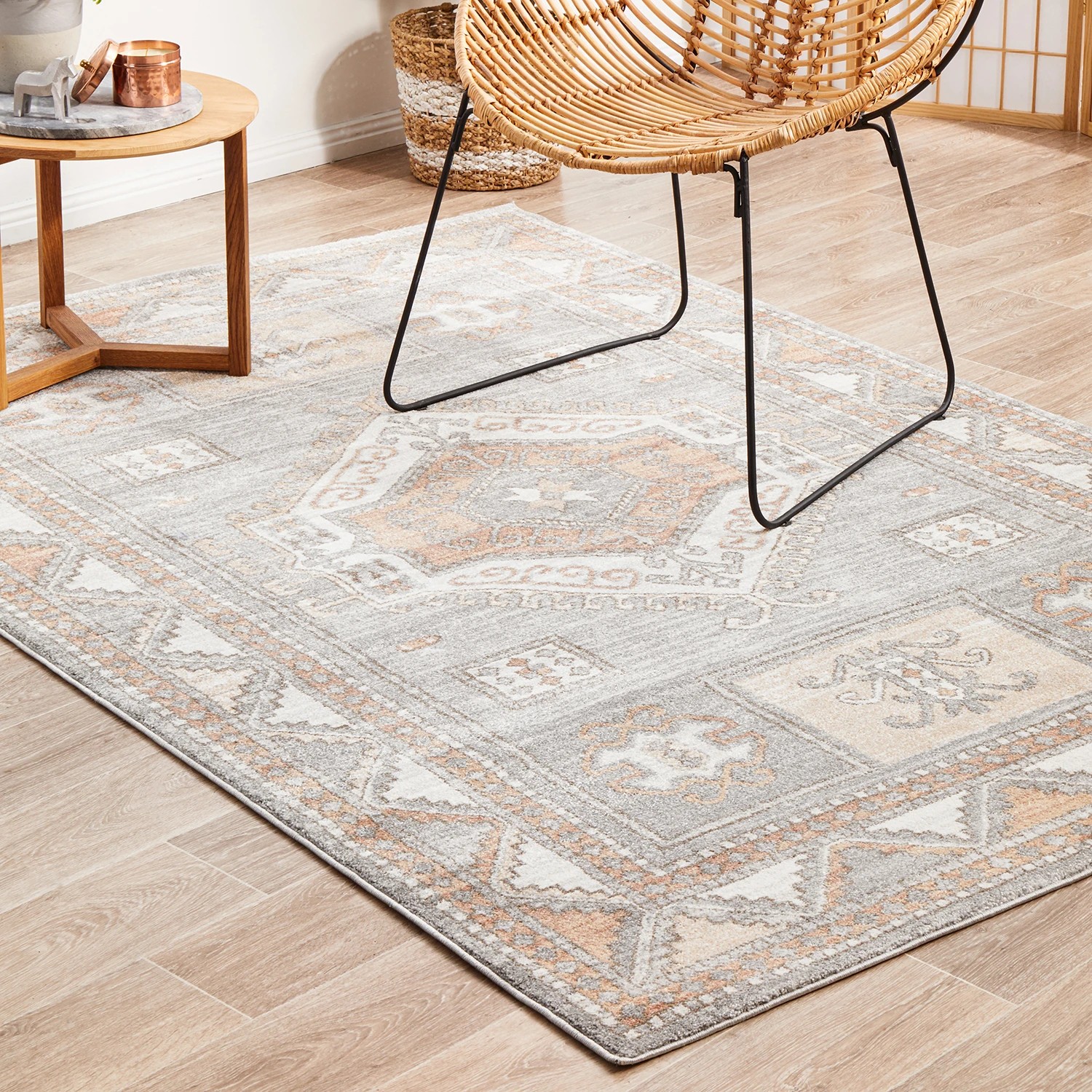 3 Common Ground Rugs Elite Caitlen 400x300cm - Extra Extra Large Power Loomed Pet Friendly Floor Rug - Silver, 3 of 9