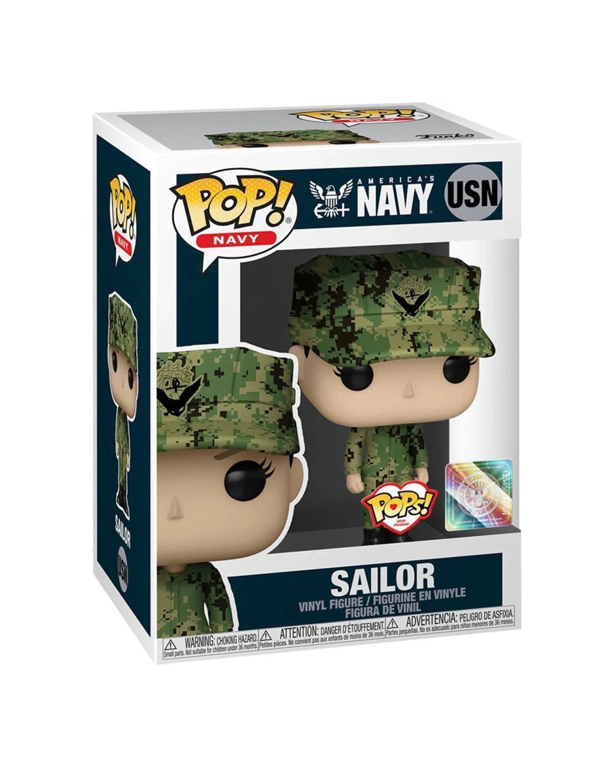 2 Pop Vinyl Figurine US Military Navy - Female Caucasian Vinyl Collectible - Multi, 2 of 3