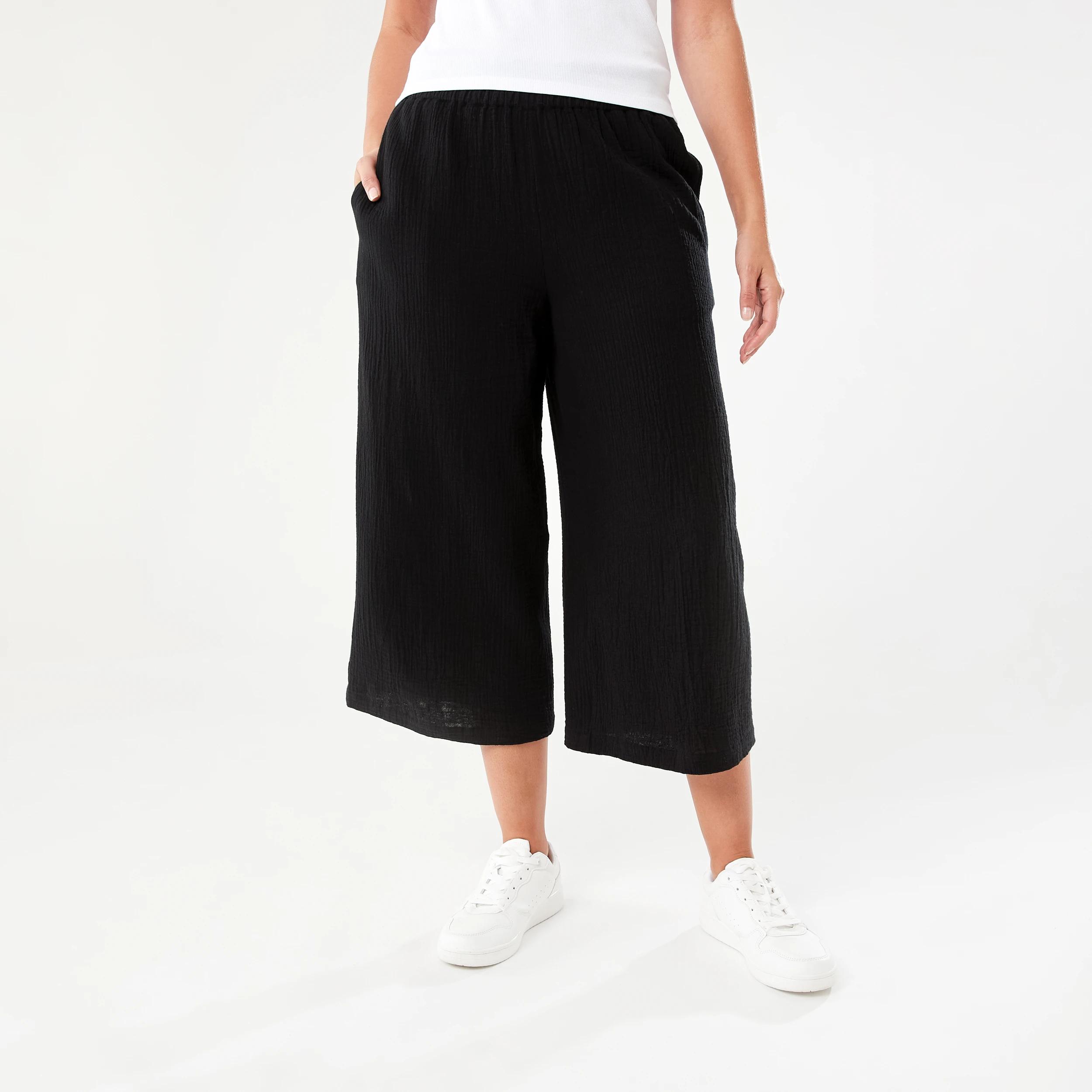 1 Double Cloth Culottes Black, 1 of 4