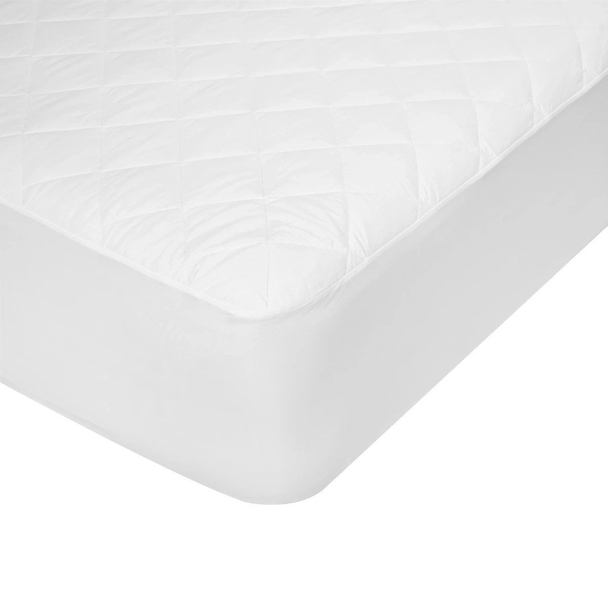 4 Cotton Top Fitted Mattress Protector - Double Bed, White, 4 of 4