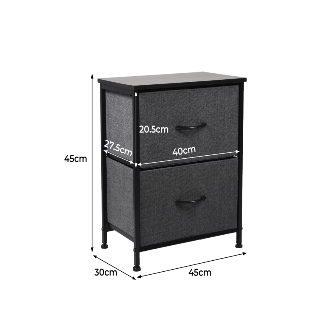 3 Levede Chest Of Drawers - Dark Grey, 3 of 6