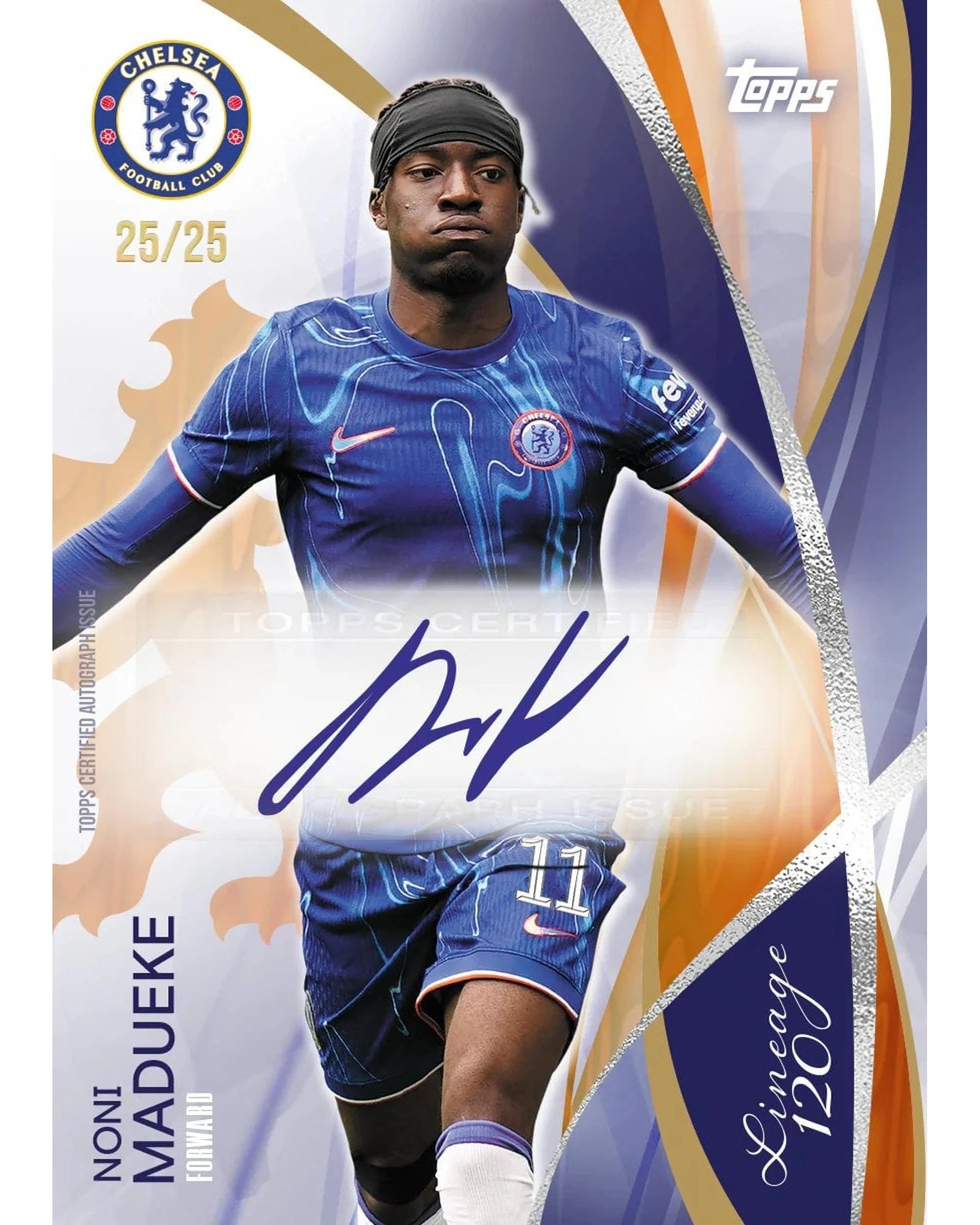 6 Topps 2024/25 Chelsea Lineage 120 Year Anniversary Edition Soccer Hobby Box, 6 of 9