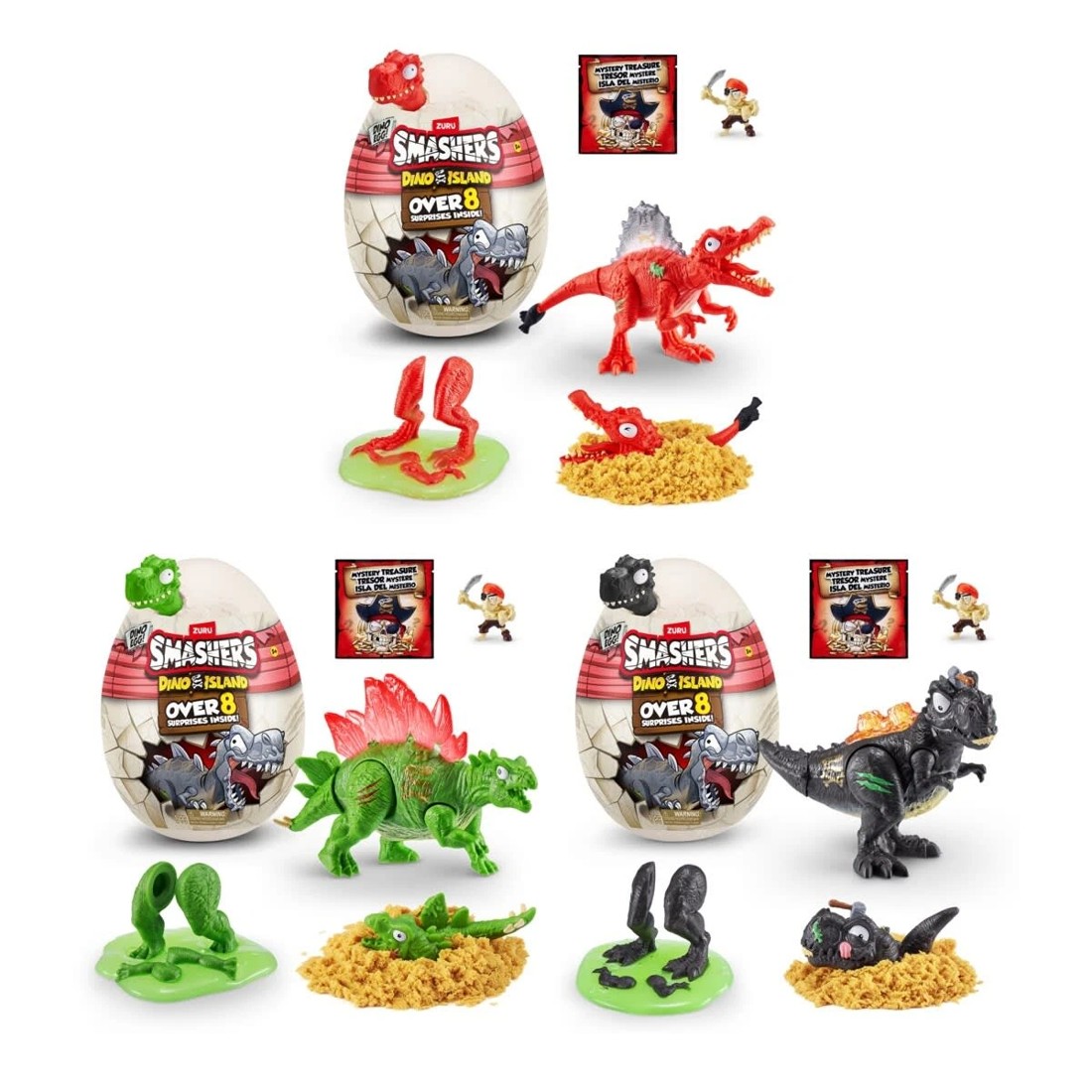 3 6 Piece Zuru Smashers Dino Island Egg - Assorted, 3 of 7